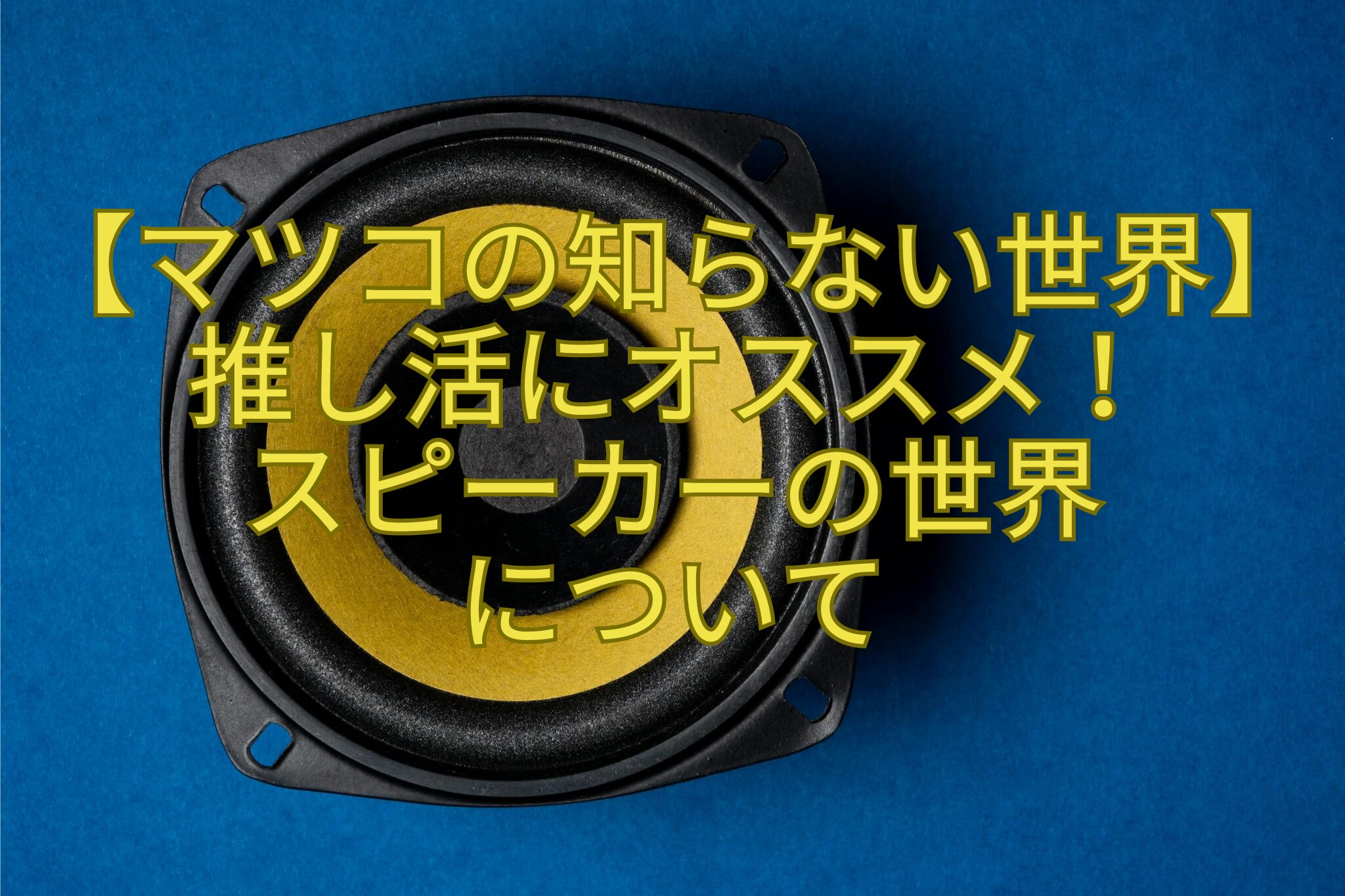 【マツコの知らない世界】推し活にオススメ！-スピーカーの世界-について