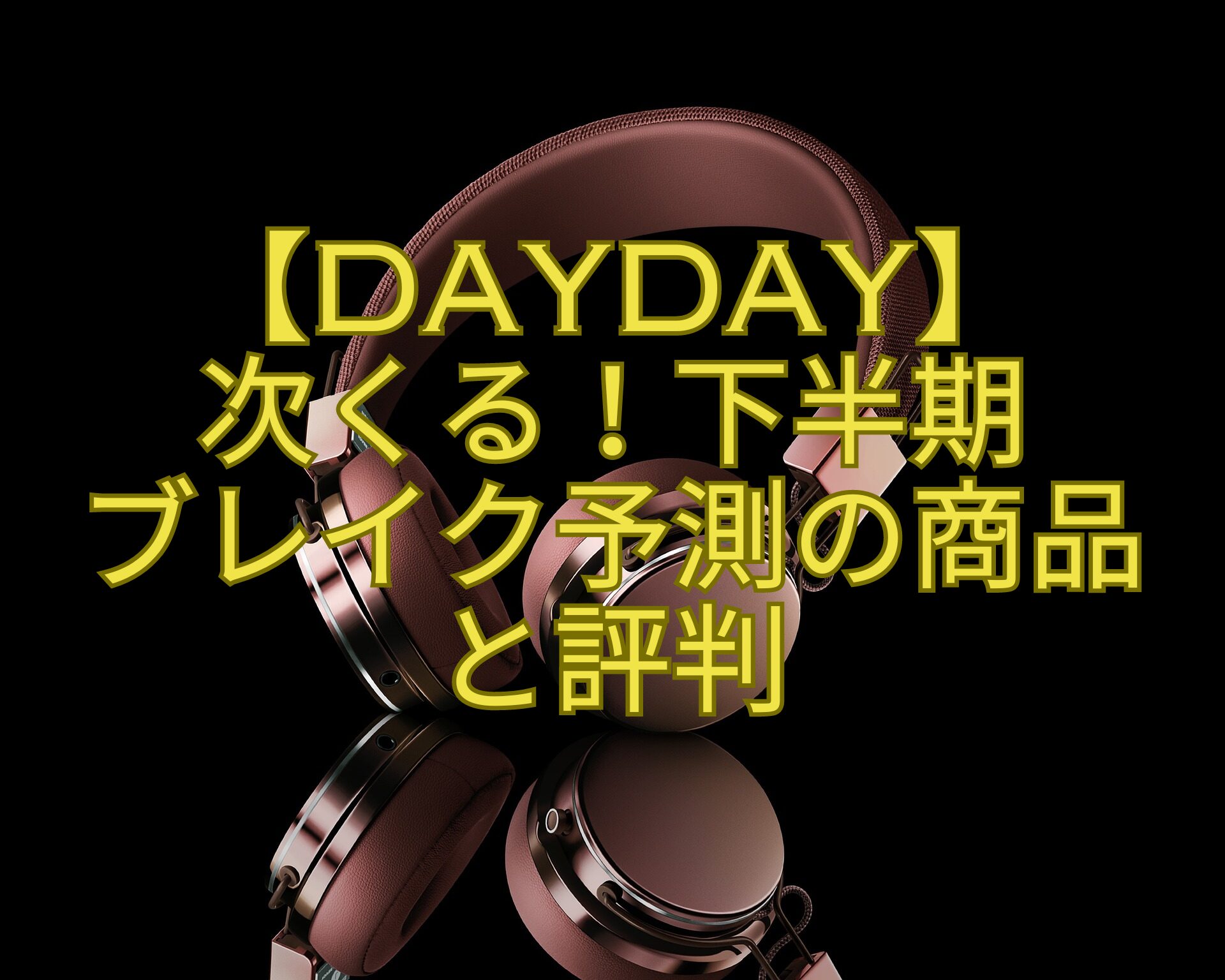 【DayDay】-次くる！下半期-ブレイク予測の商品-と評判