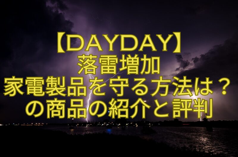 【DayDay】-落雷増加-家電製品を守る方法は？-の商品の紹介と評判