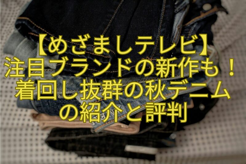 【めざましテレビ】-注目ブランドの新作も！-着回し抜群の秋デニム-の紹介と評判