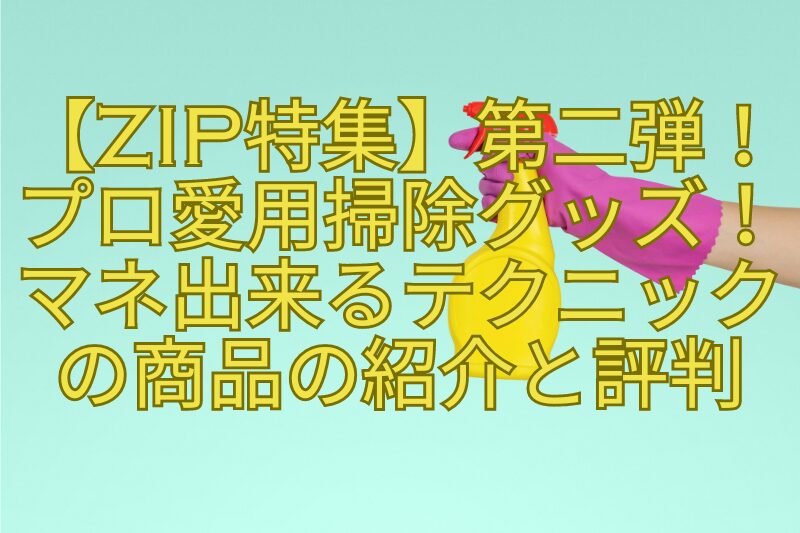 【ZIP特集】第二弾！-プロ愛用掃除グッズ！-マネ出来るテクニック-の商品の紹介と評判