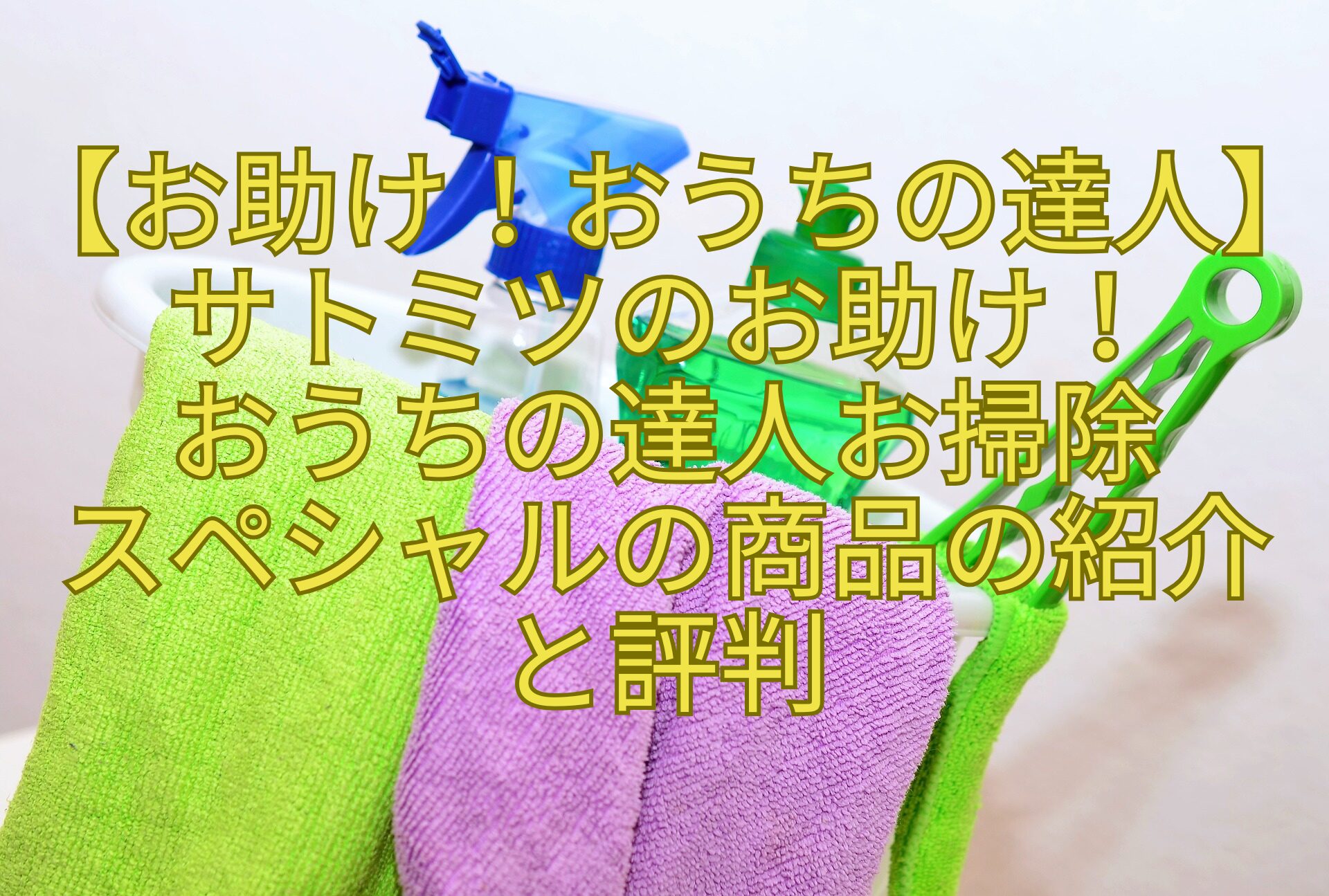 【お助け！おうちの達人】サトミツのお助け！-おうちの達人お掃除-スペシャルの商品の紹介-と評判