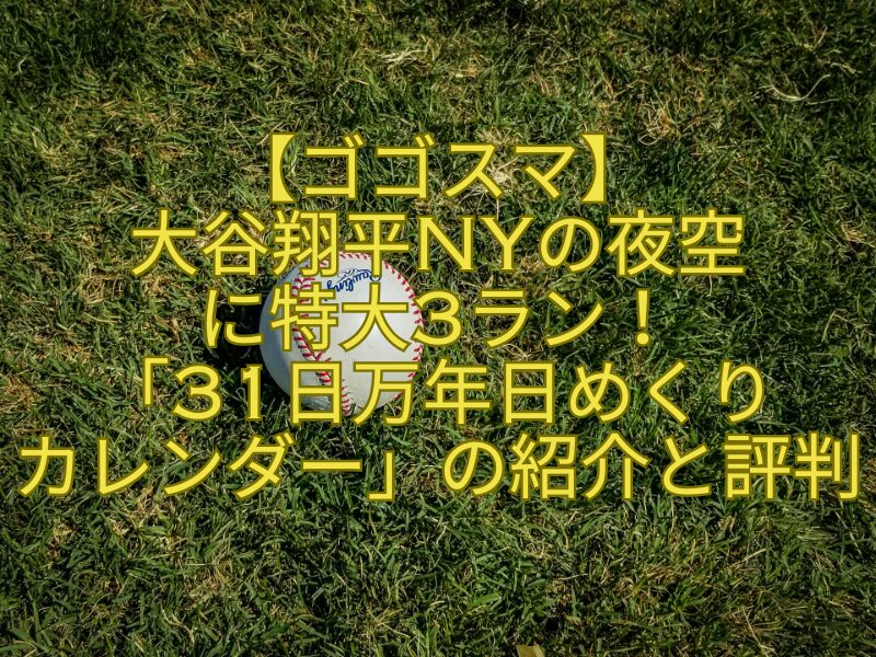 【ゴゴスマ】大谷翔平NYの夜空に特大3ラン！「31日万年日めくりカレンダー」の紹介と評判