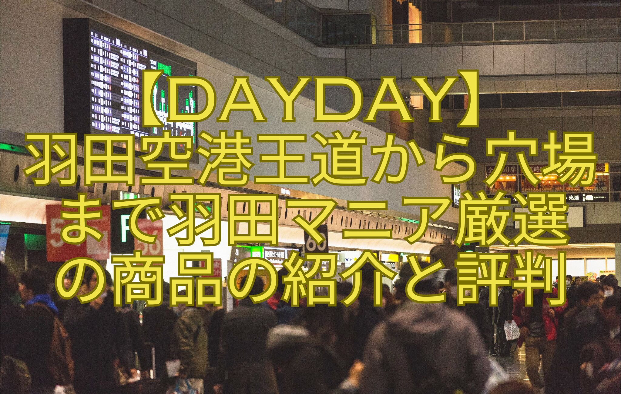 【DayDay】-羽田空港王道から穴場-まで羽田マニア厳選-の商品の紹介と評判