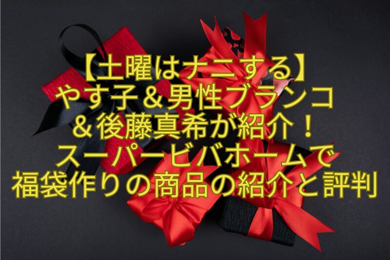 【土曜はナニする】やす子＆男性ブランコ＆後藤真希が紹介！スーパービバホームで福袋作りの商品の紹介と評判