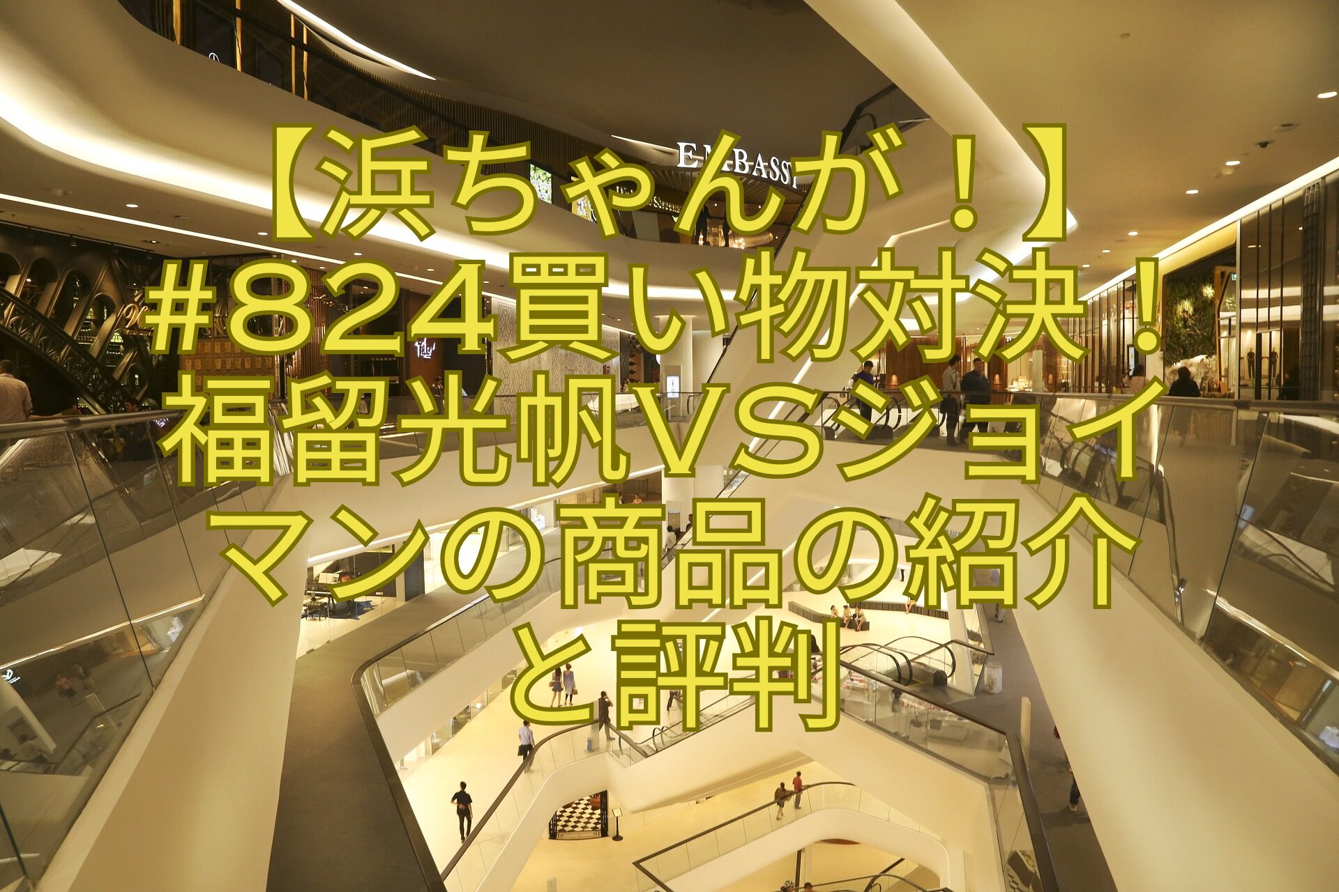 【浜ちゃんが！】824買い物対決！福留光帆vsジョイマンの商品の紹介と評判