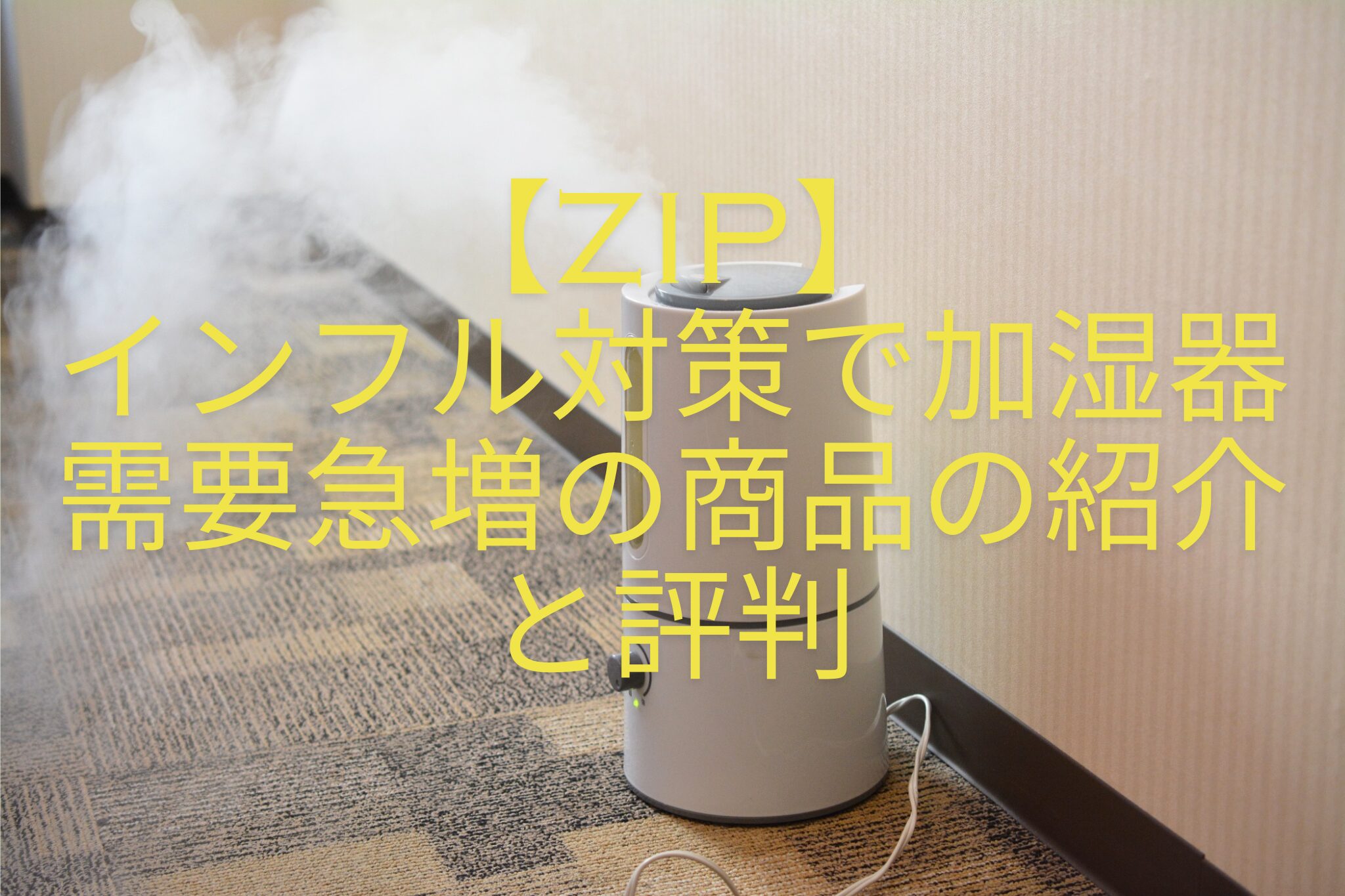 【ZIP】-インフル対策で加湿器-需要急増の商品の紹介-と評判