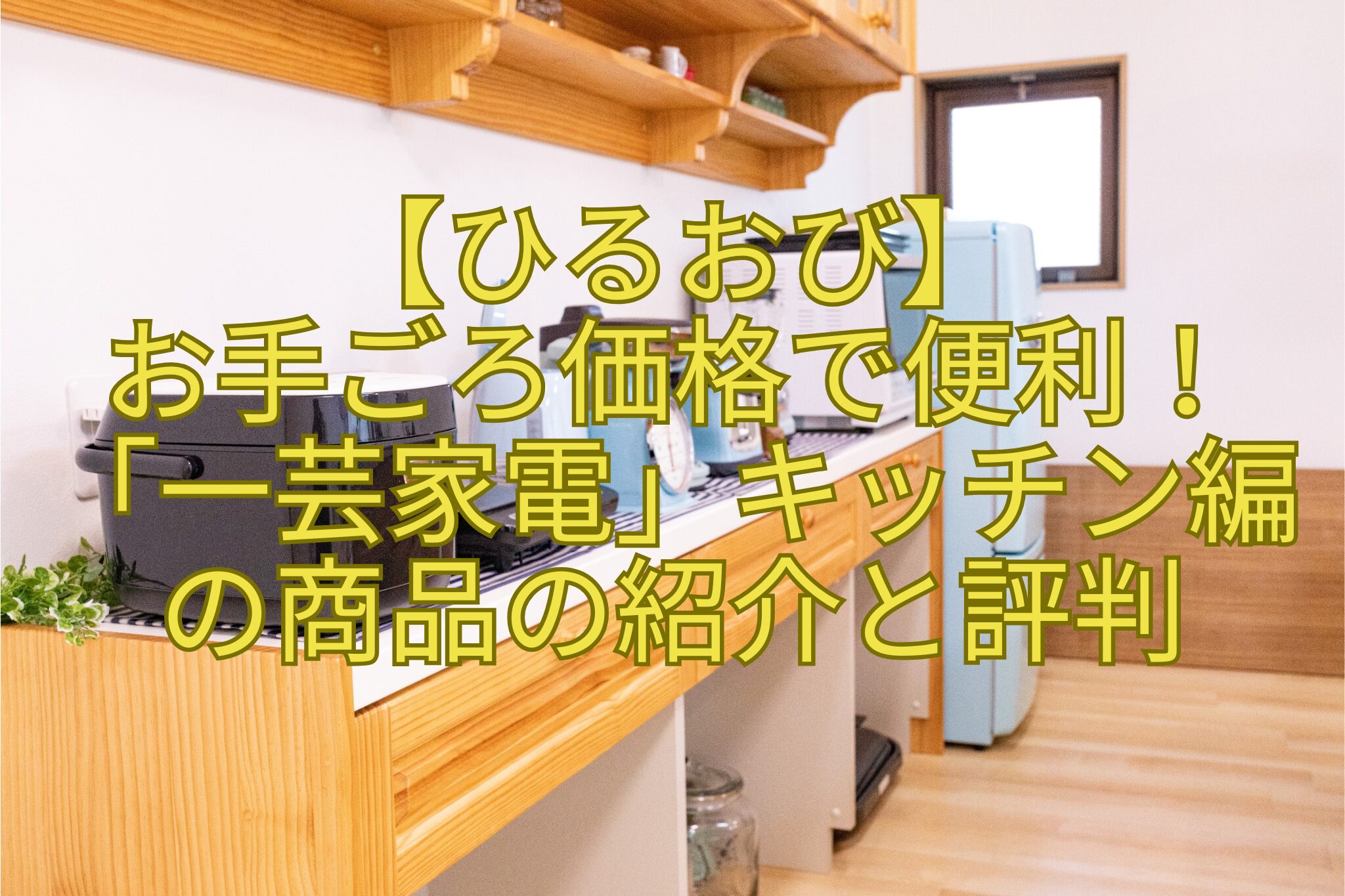 【ひるおび】お手ごろ価格で便利！「一芸家電」キッチン編の商品の紹介と評判