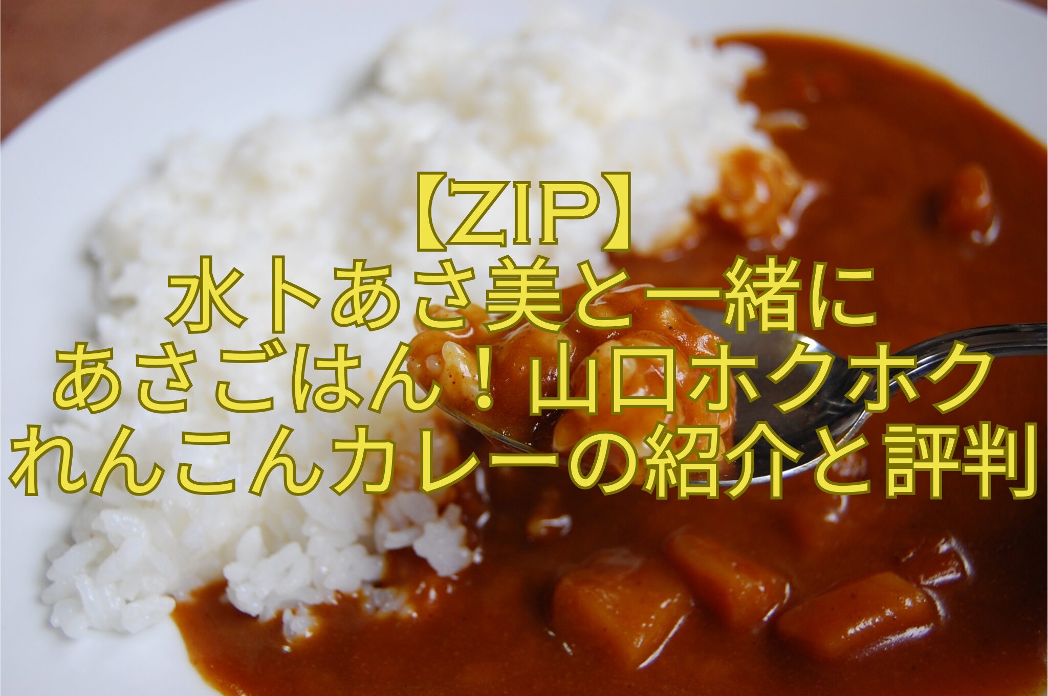 【ZIP】-水卜あさ美と一緒に-あさごはん！山口ホクホク-れんこんカレーの紹介と評判