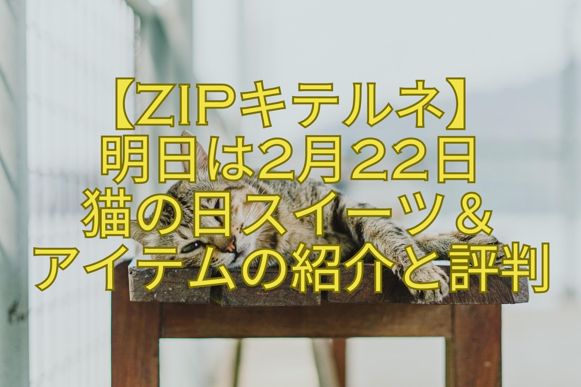 【ZIPキテルネ】-明日は2月22日-猫の日スイーツ＆-アイテムの紹介と評判