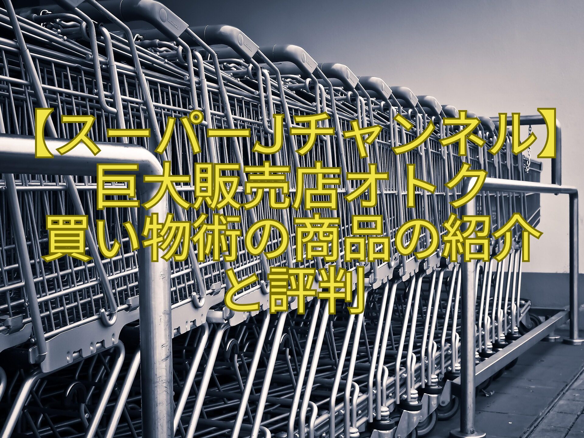 【スーパーJチャンネル】巨大販売店オトク-買い物術の商品の紹介-と評判