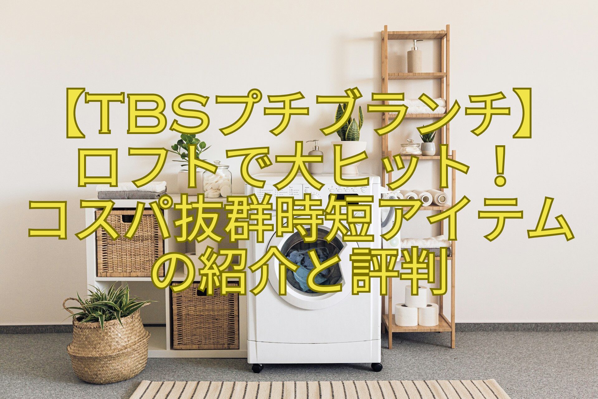 【TBSプチブランチ】-ロフトで大ヒット！-コスパ抜群時短アイテム-の紹介と評判