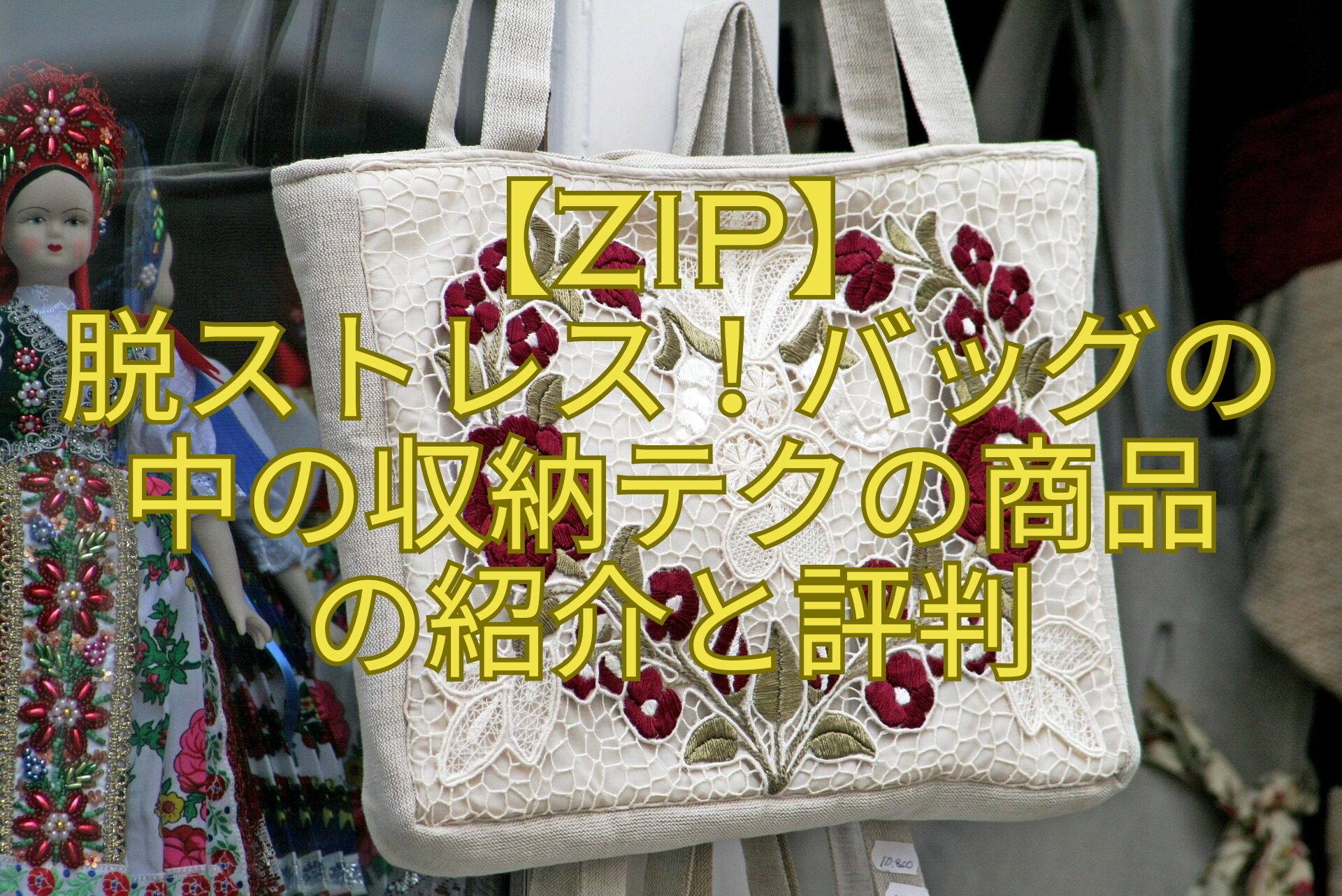 【ZIP】-脱ストレス！バッグの-中の収納テクの商品-の紹介と評判