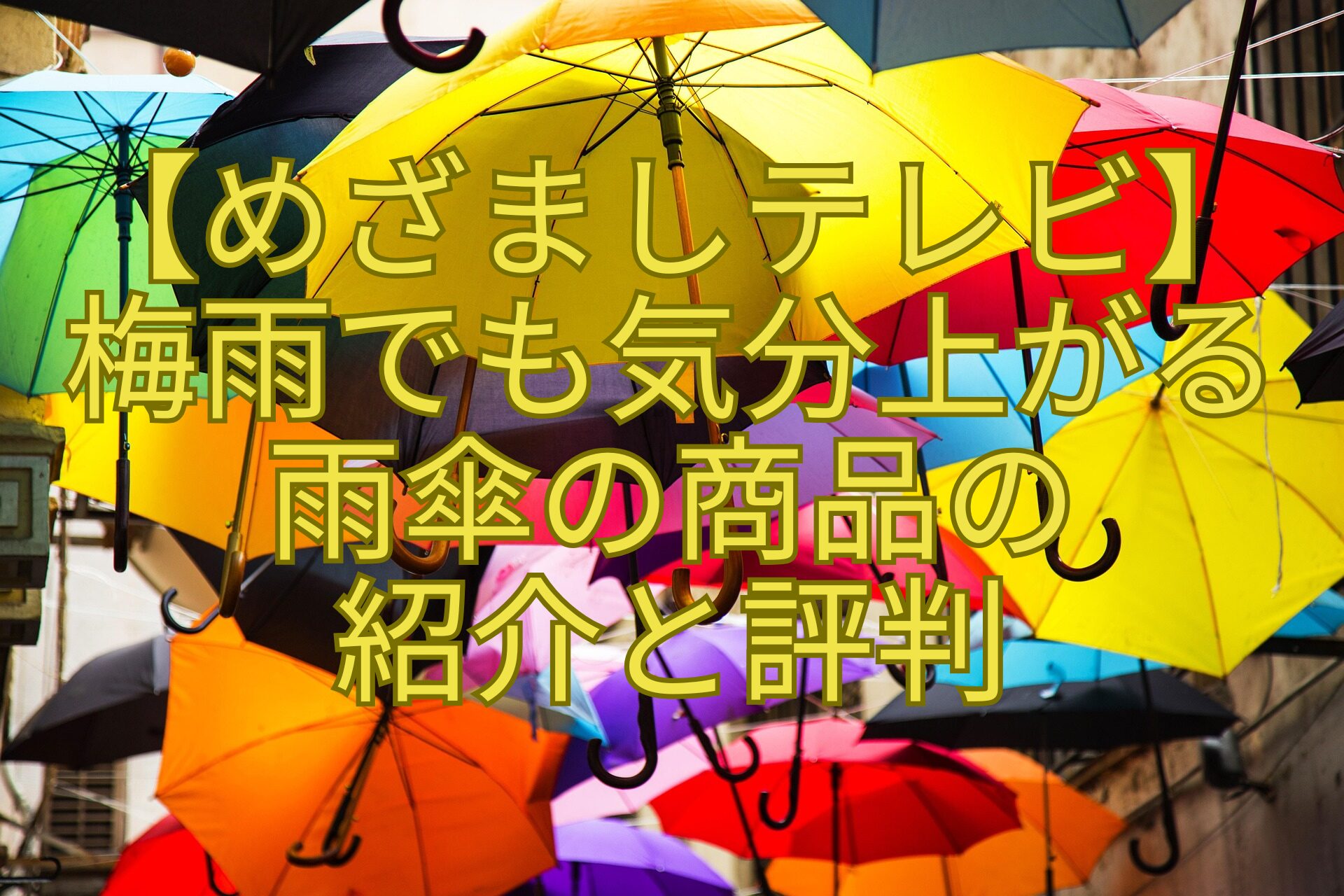 【めざましテレビ】-梅雨でも気分上がる-雨傘の商品の-紹介と評判