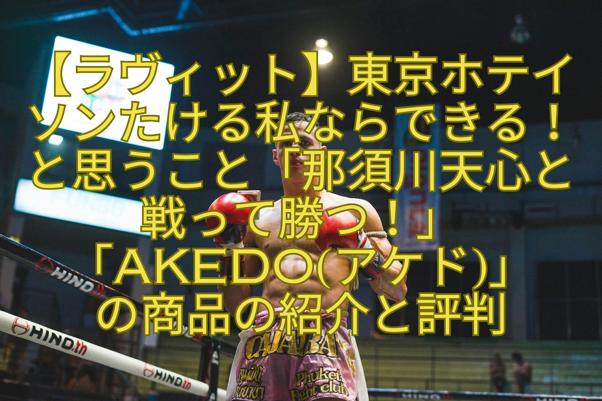 【ラヴィット】東京ホテイソンたける私ならできる！と思うこと「那須川天心と戦って勝つ！」「AKEDOアケド」-の商品の紹介と評判