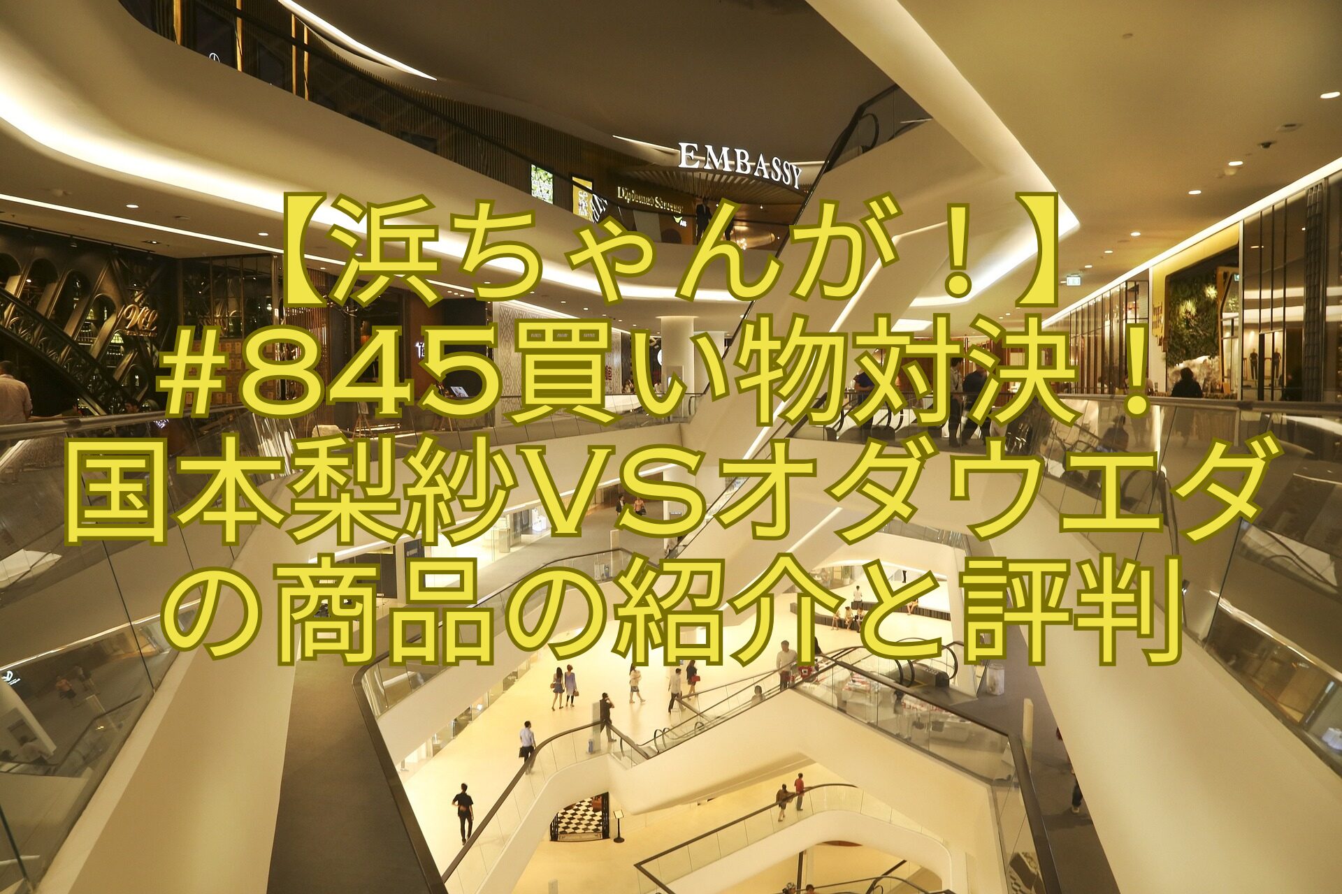 【浜ちゃんが！】845買い物対決！国本梨紗vsオダウエダの商品の紹介と評判