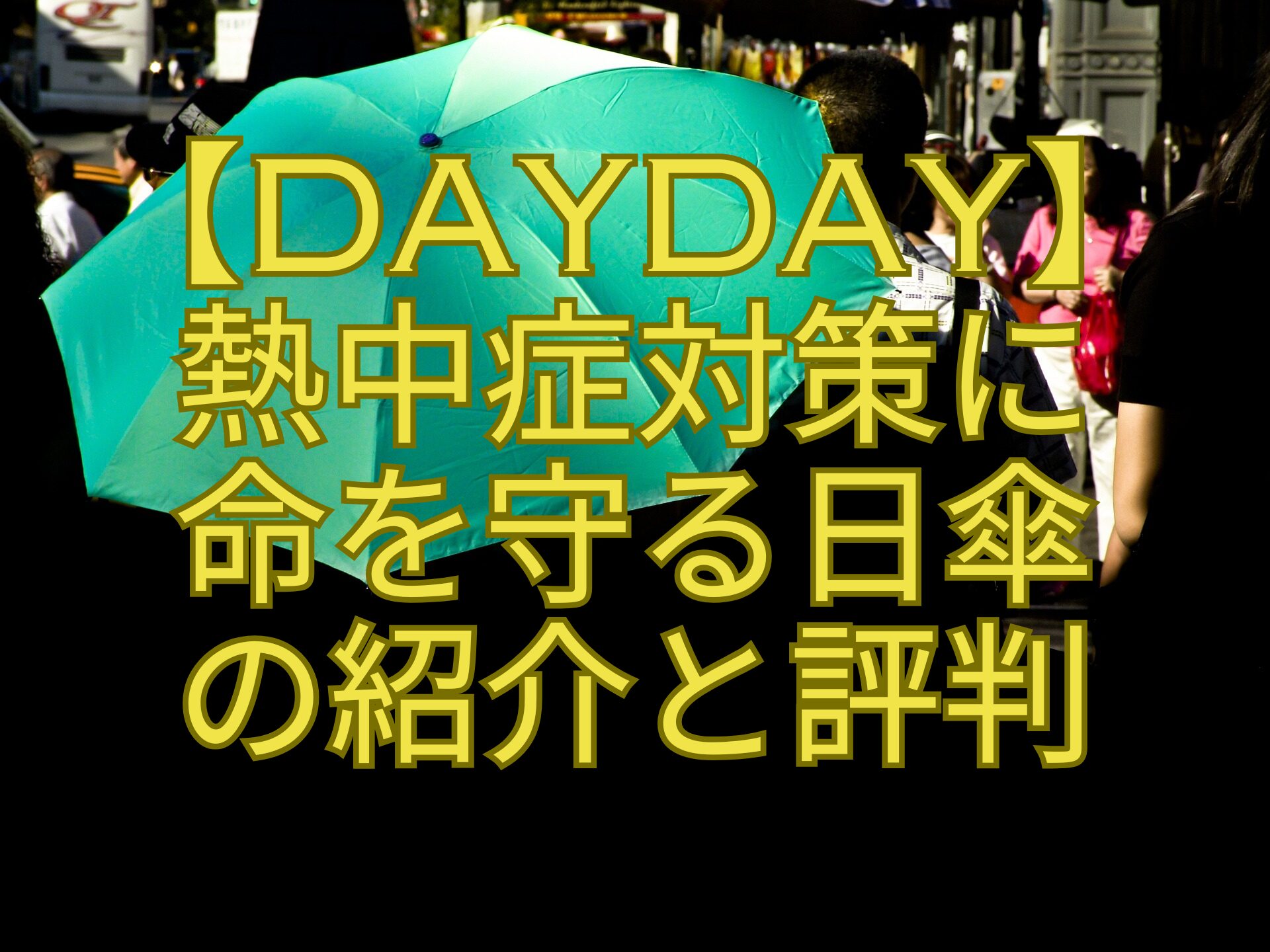 【DayDay】-熱中症対策に-命を守る日傘-の紹介と評判