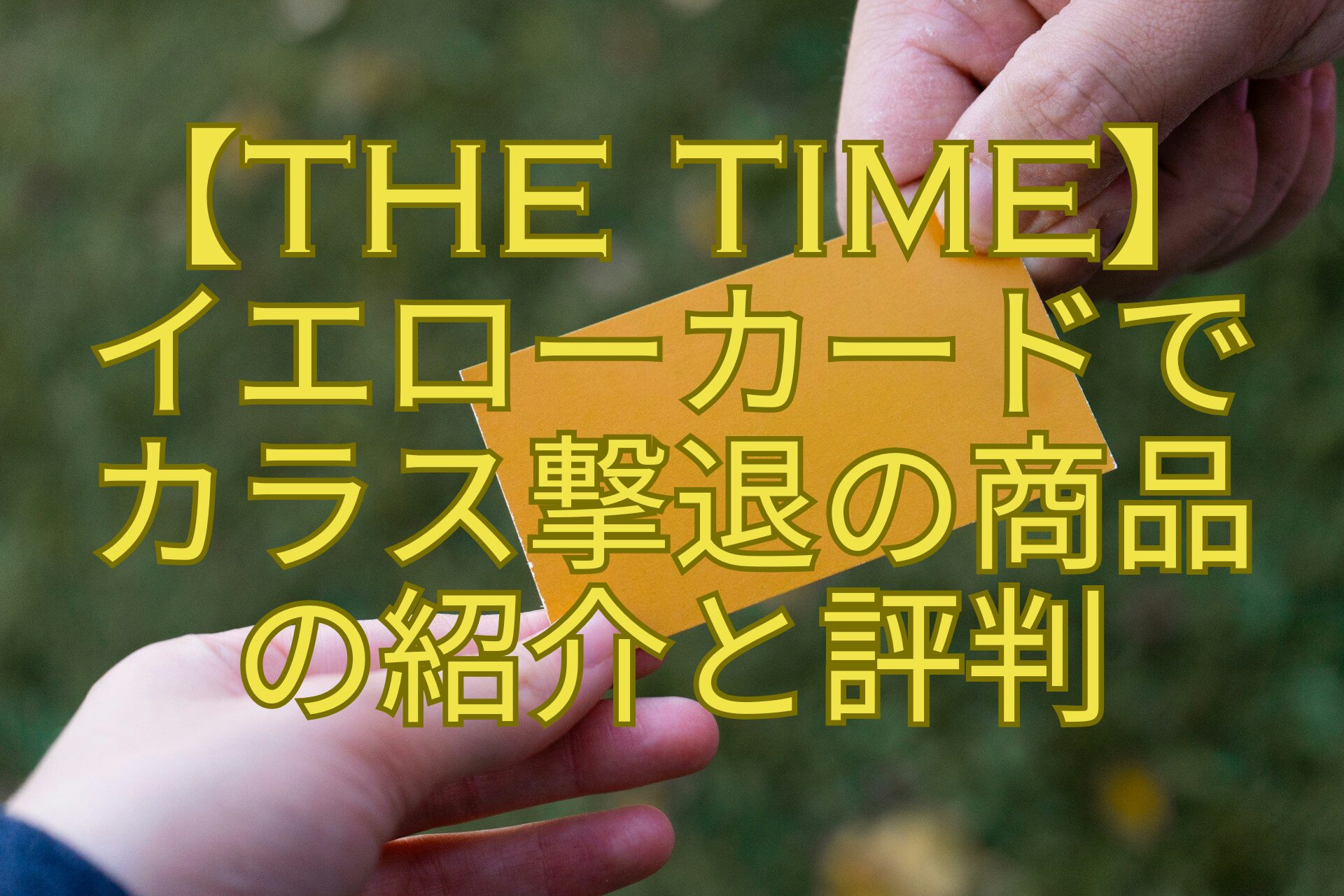 【THE-TIME】-イエローカードで-カラス撃退の商品-の紹介と評判