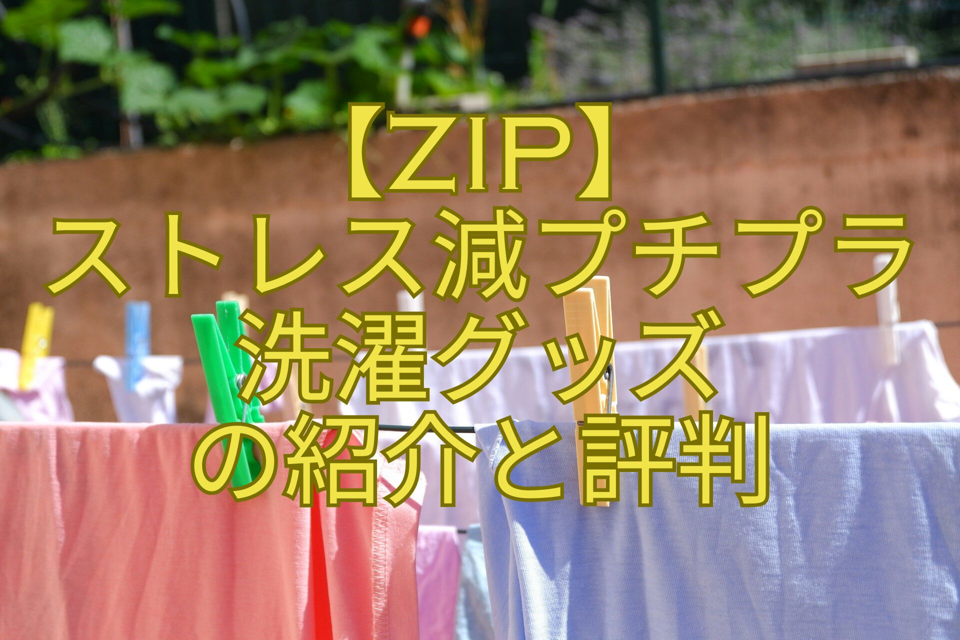 【ZIP】-ストレス減プチプラ-洗濯グッズ-の紹介と評判