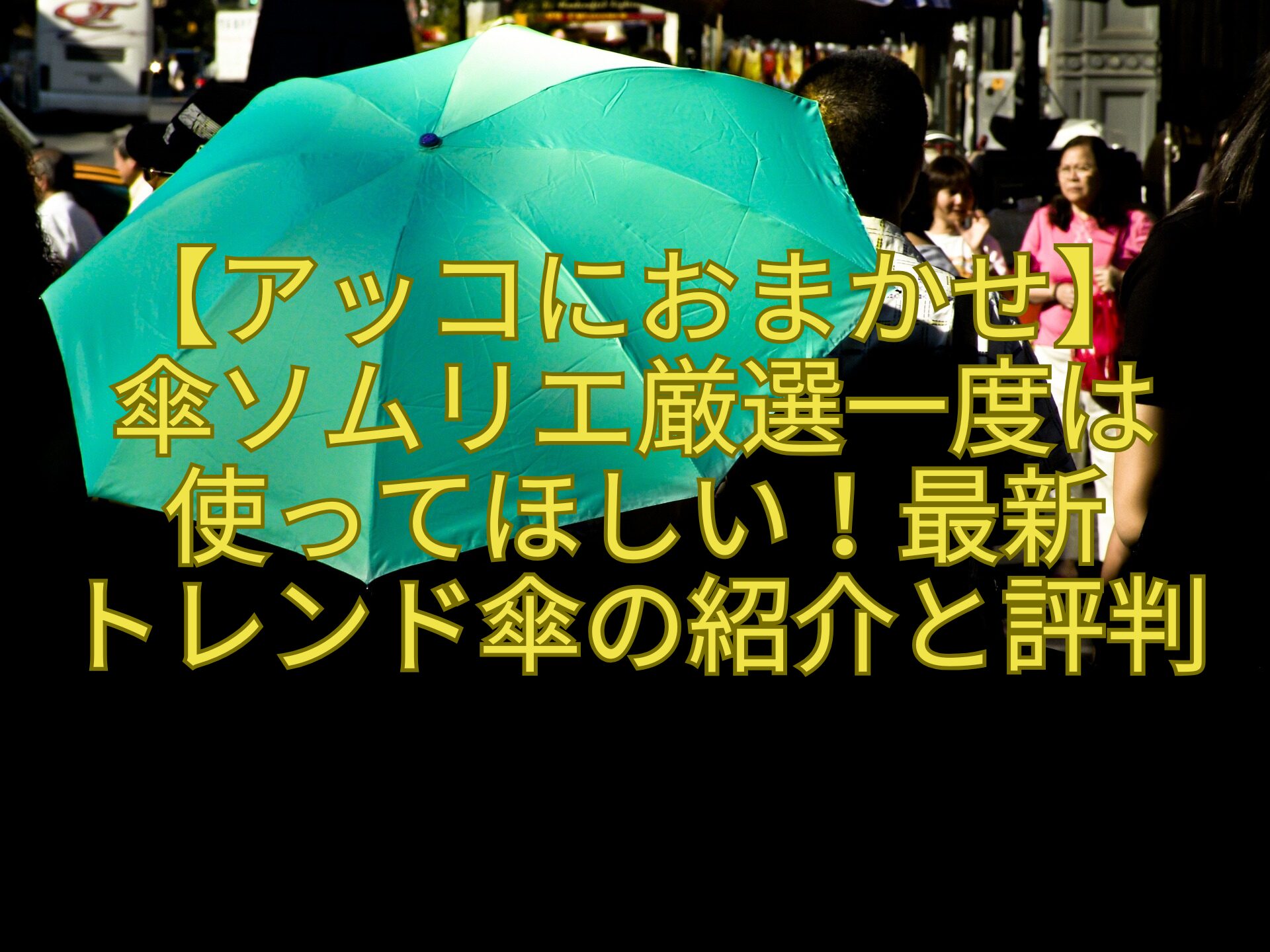 【アッコにおまかせ】-傘ソムリエ厳選一度は-使ってほしい！最新-トレンド傘の紹介と評判