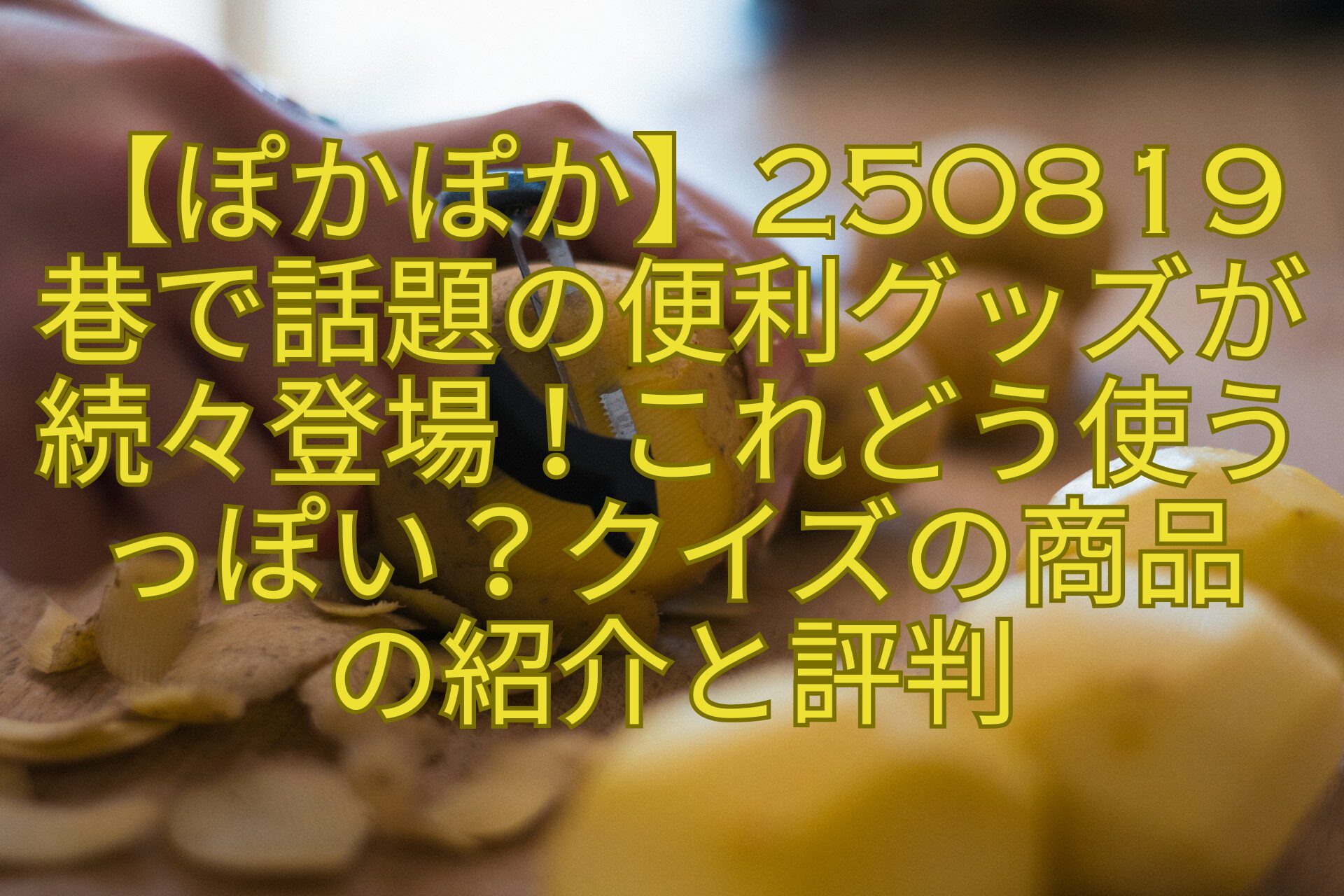 【ぽかぽか】250819巷で話題の便利グッズが続々登場！これどう使うっぽい？クイズの商品-の紹介と評判