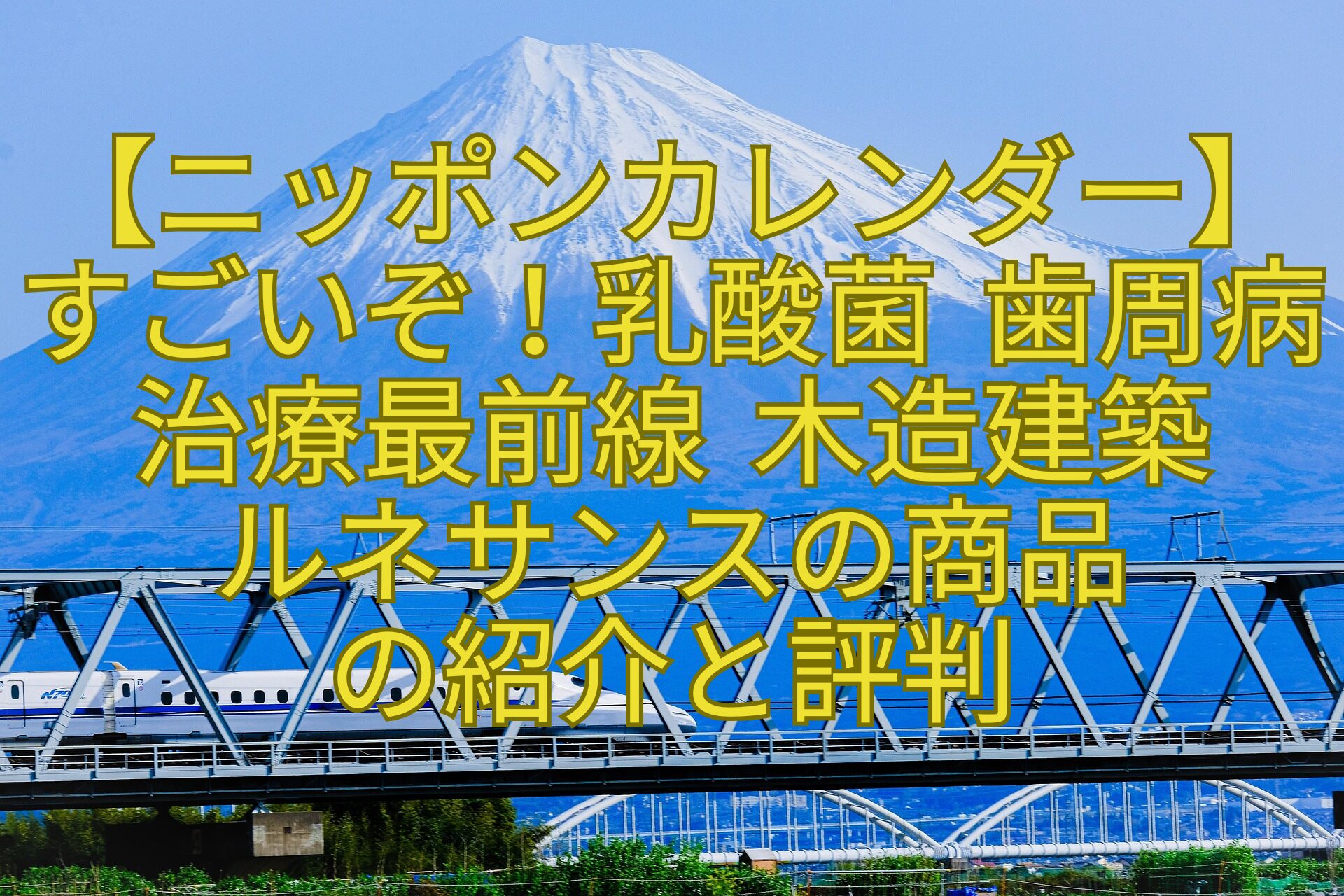 【ニッポンカレンダー】すごいぞ！乳酸菌-歯周病治療最前線-木造建築-ルネサンスの商品-の紹介と評判