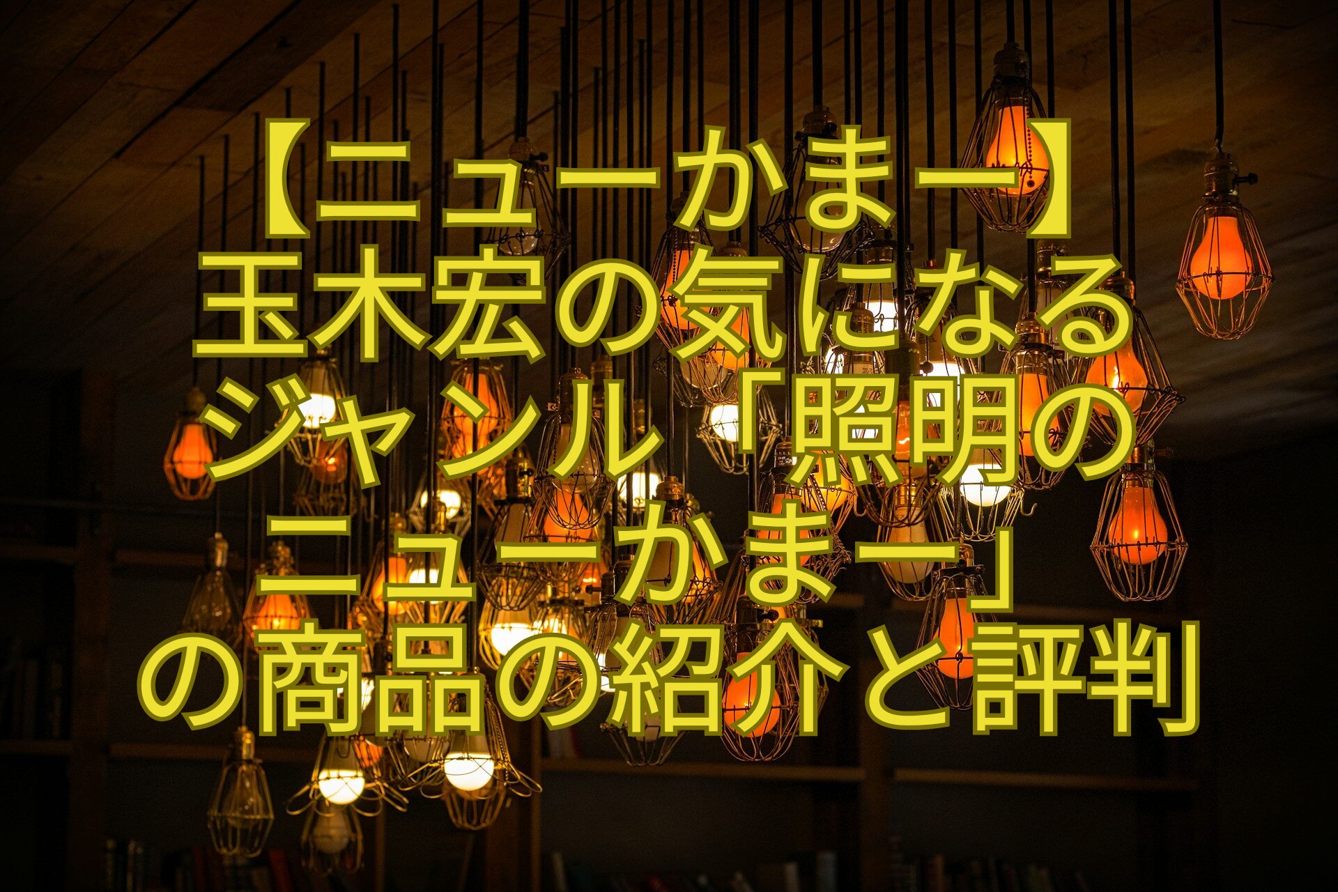 【ニューかまー】-玉木宏の気になる-ジャンル「照明の-ニューかまー」-の商品の紹介と評判