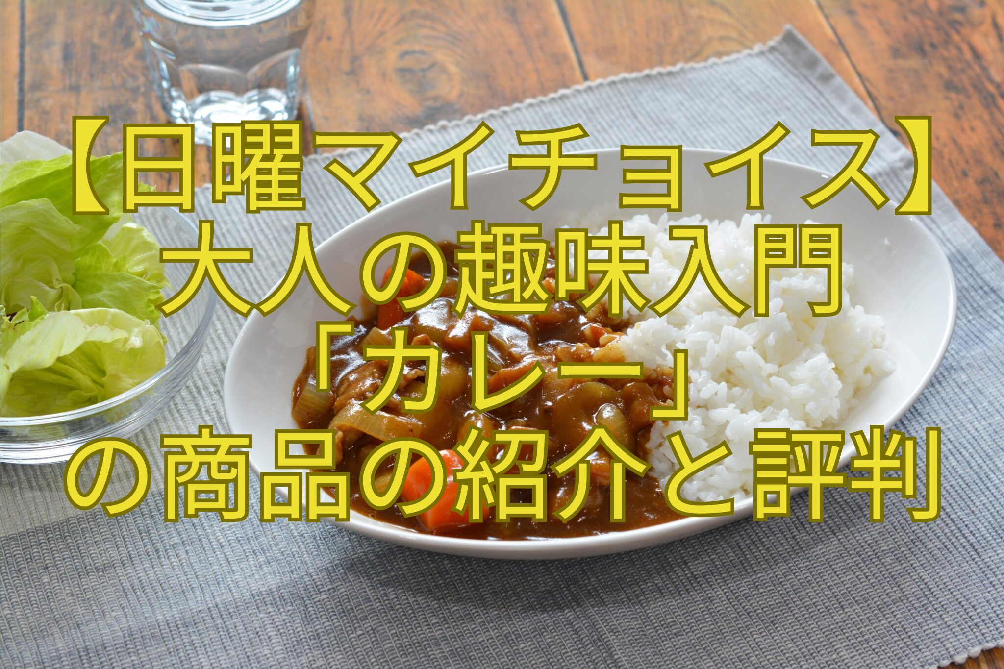 【日曜マイチョイス】-大人の趣味入門-「カレー」-の商品の紹介と評判