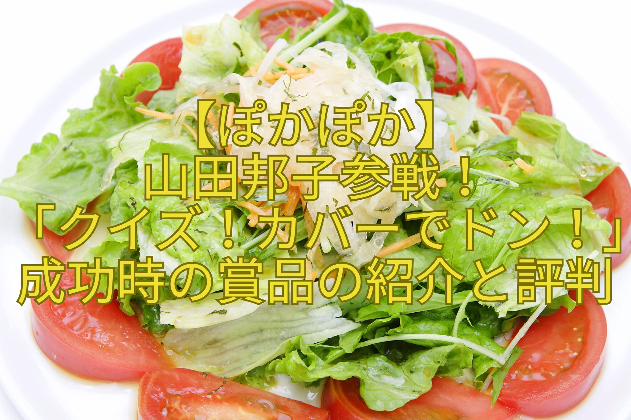 【ぽかぽか】-山田邦子参戦！-「クイズ！カバーでドン！」成功時の賞品の紹介と評判