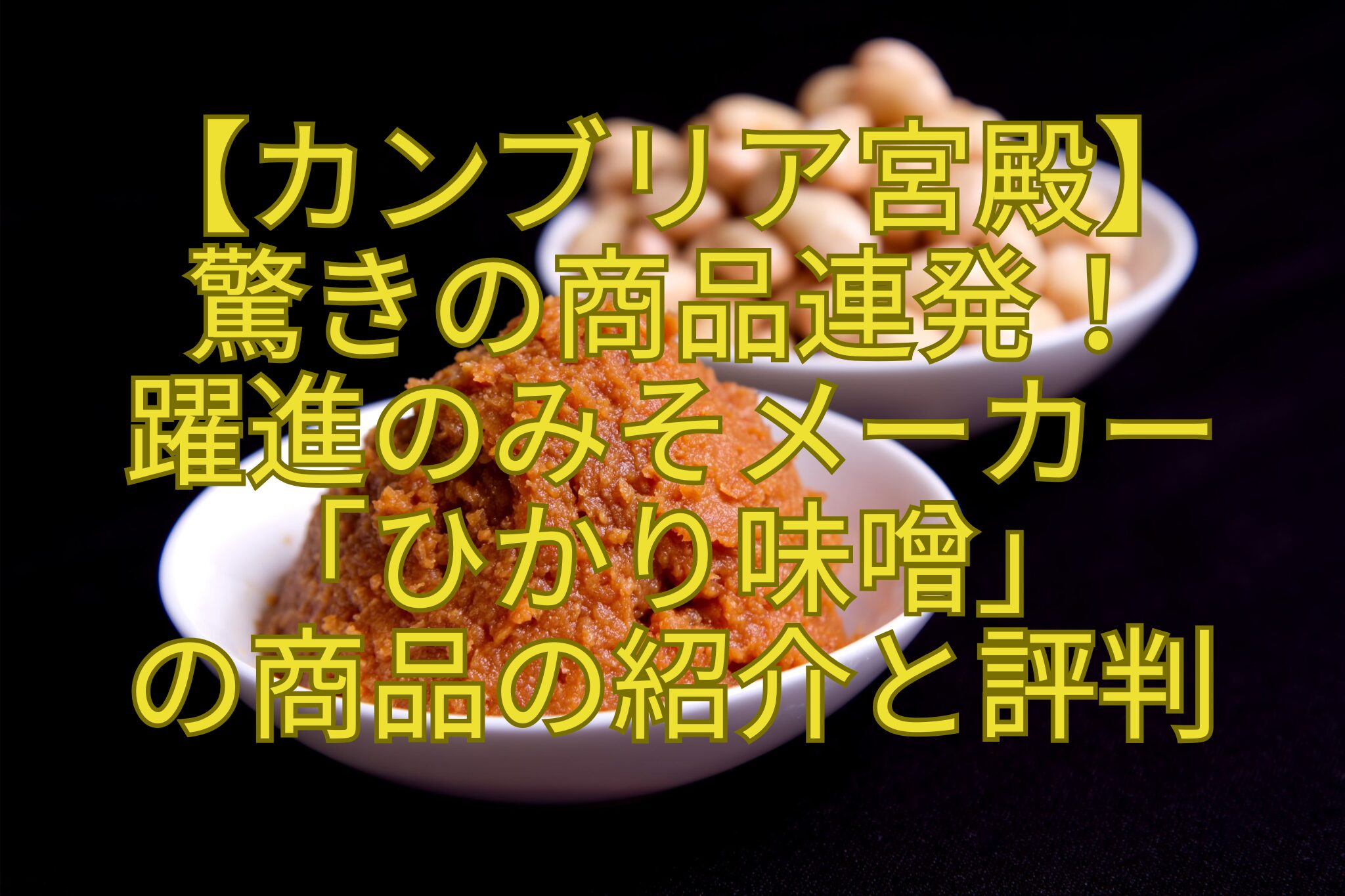 【カンブリア宮殿】-驚きの商品連発！躍進のみそメーカー「ひかり味噌」の商品の紹介と評判