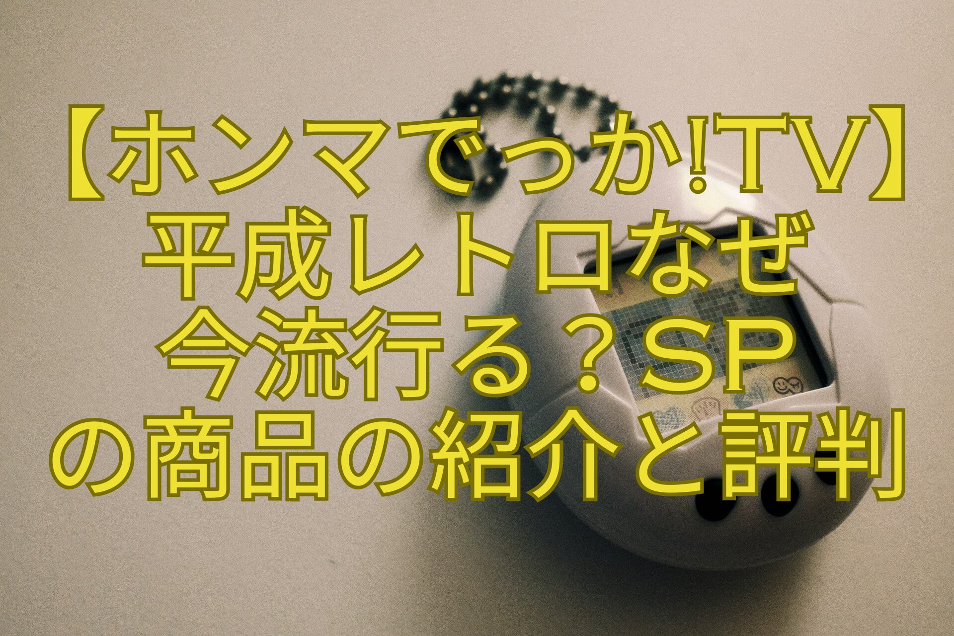 【ホンマでっかTV】平成レトロなぜ-今流行る？SP-の商品の紹介と評判