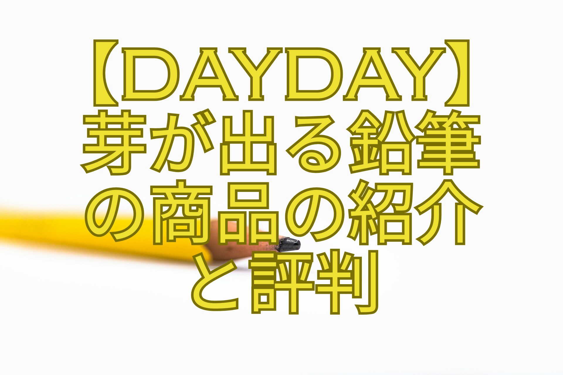 【DayDay】-芽が出る鉛筆-の商品の紹介-と評判