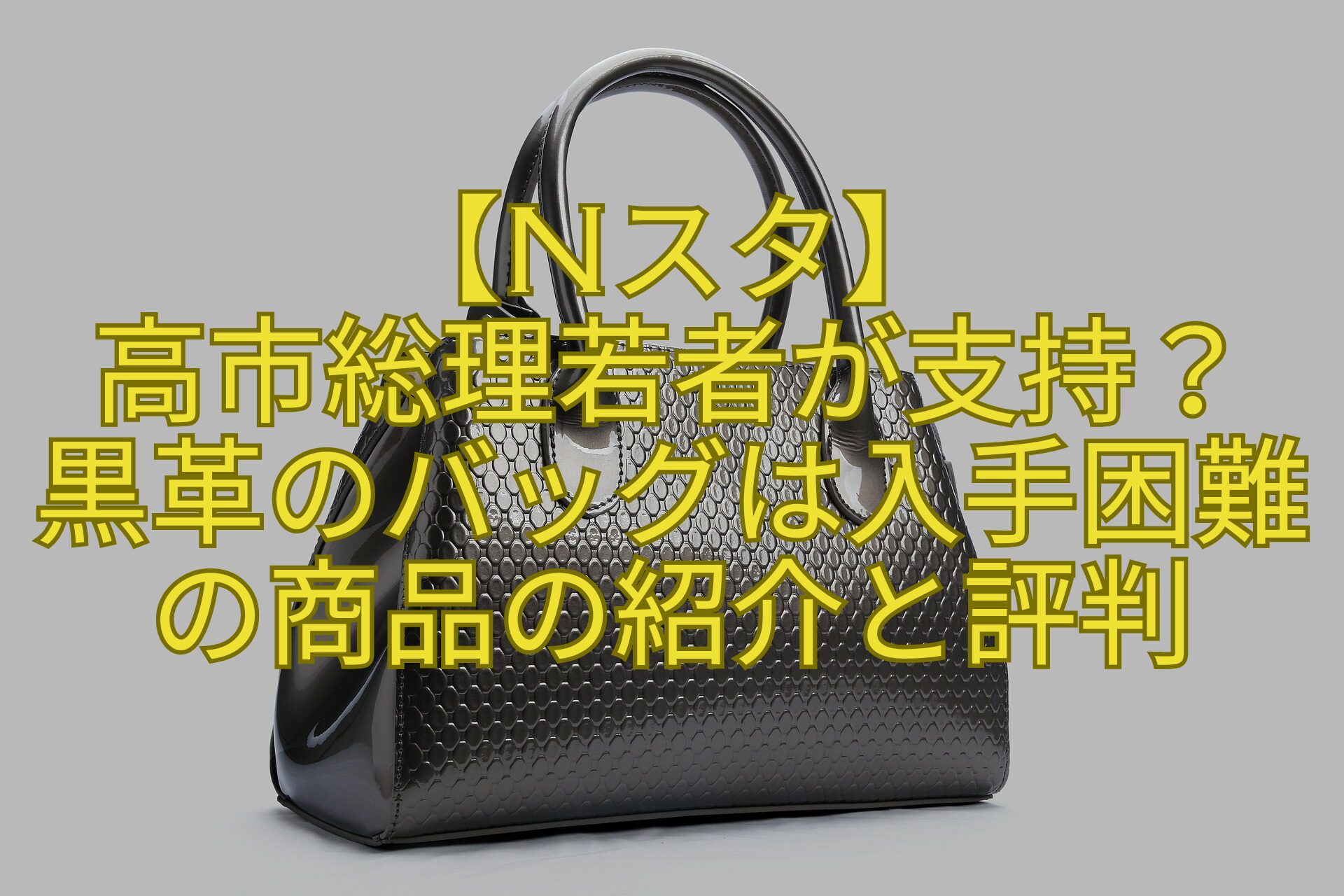 【Nスタ】高市総理若者が支持？黒革のバッグは入手困難の商品の紹介と評判