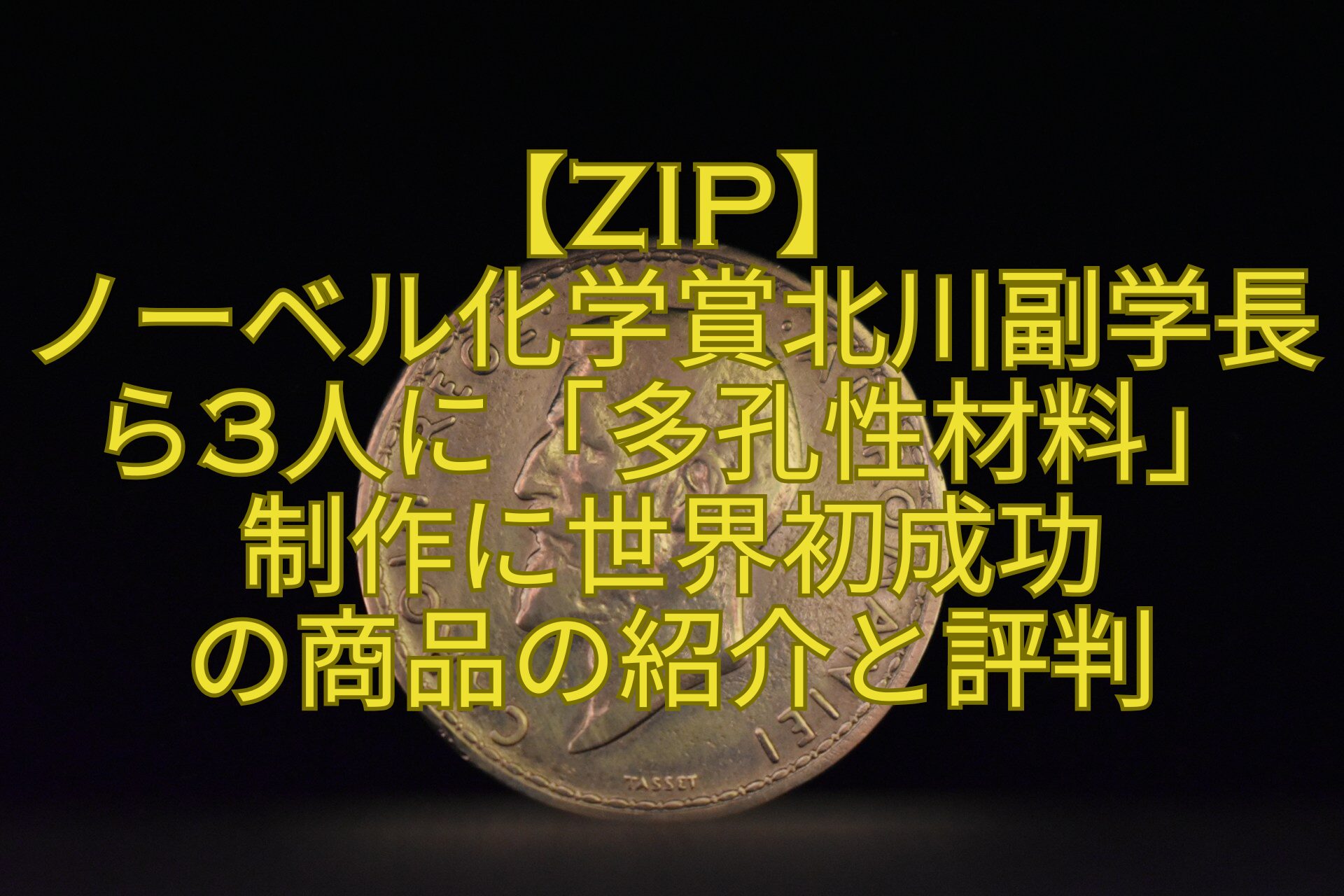 【ZIP】-ノーベル化学賞北川副学長ら3人に「多孔性材料」-制作に世界初成功-の商品の紹介と評判