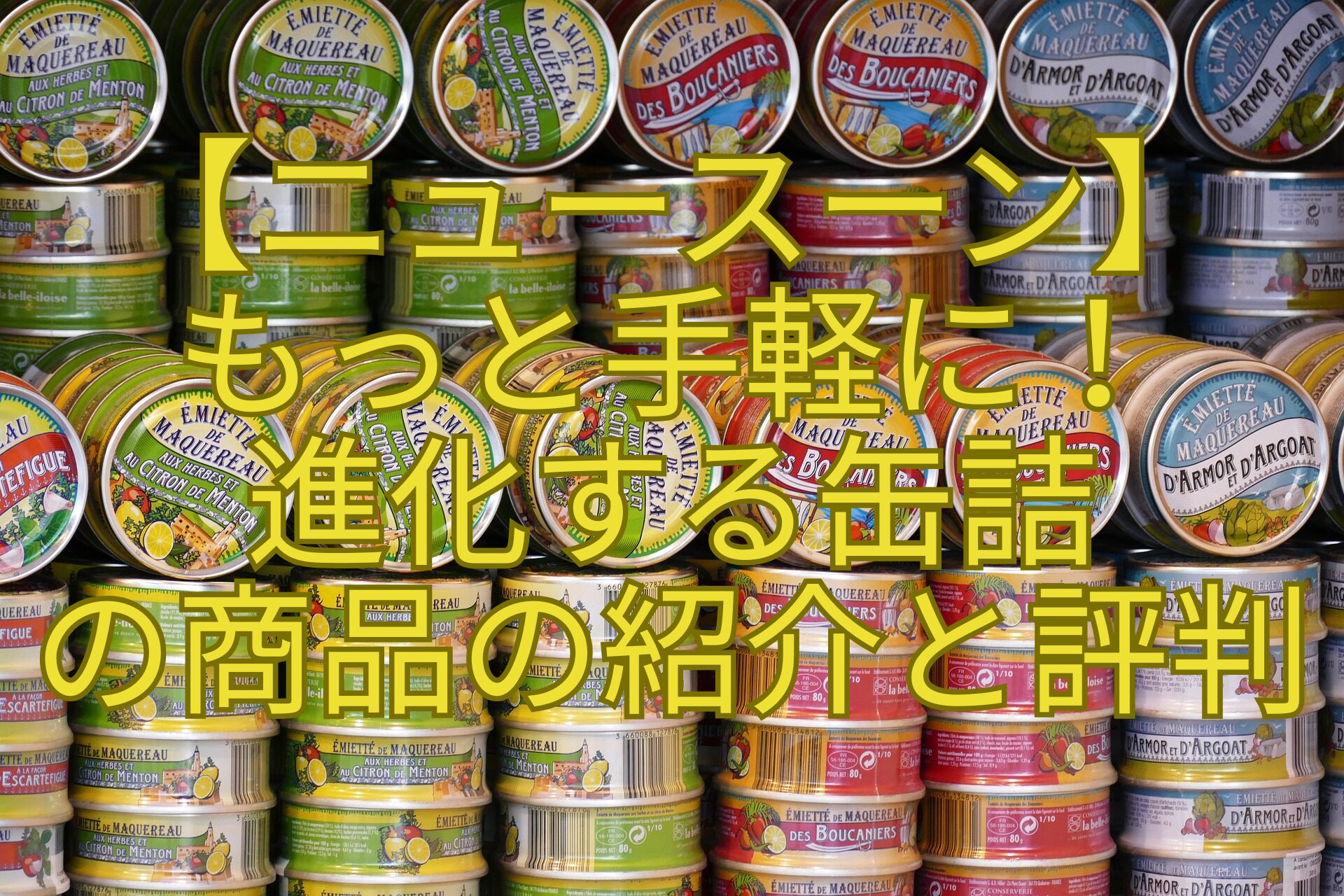 【ニュースーン】-もっと手軽に！-進化する缶詰-の商品の紹介と評判