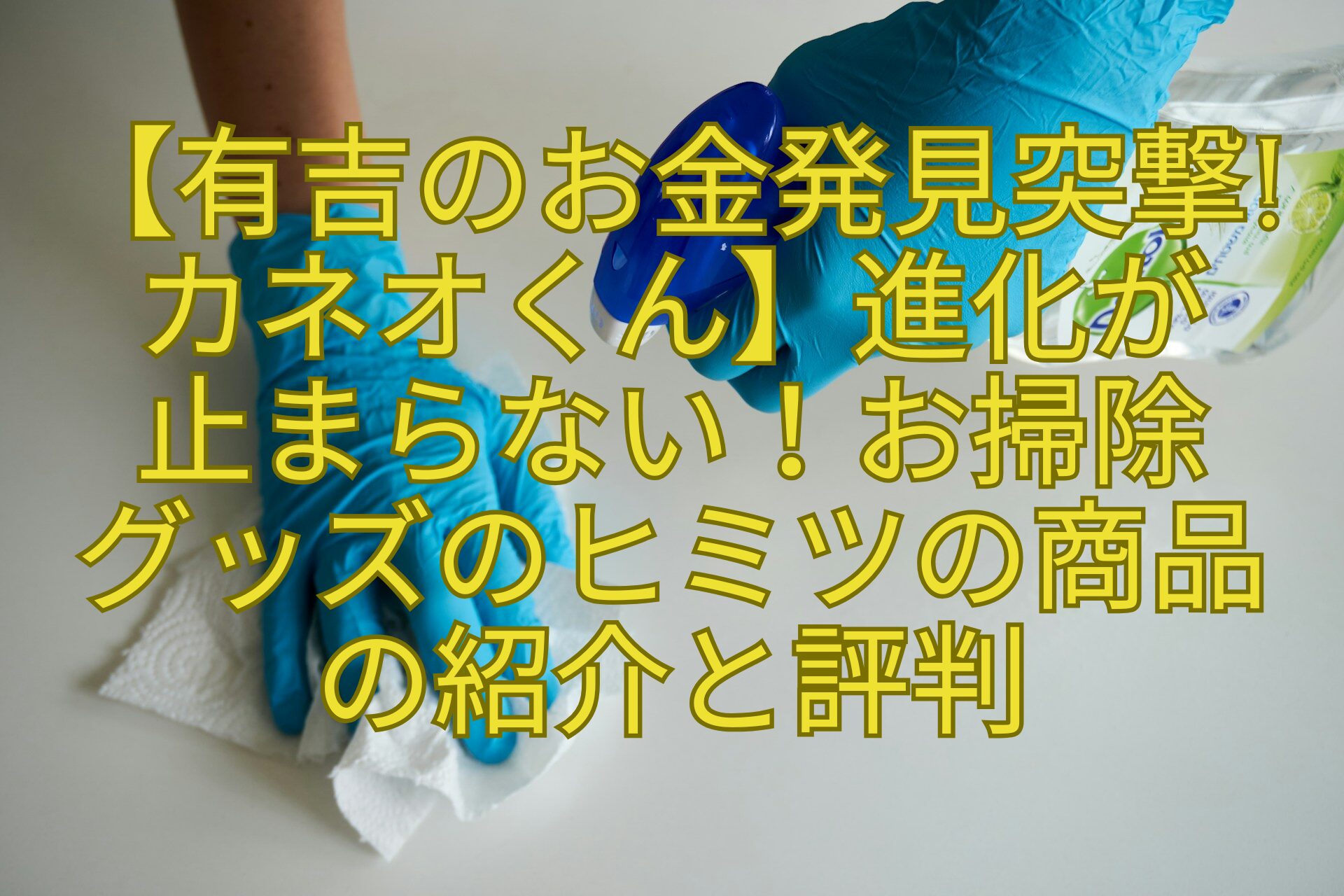 【有吉のお金発見突撃カネオくん】進化が止まらない！お掃除グッズのヒミツの商品の紹介と評判