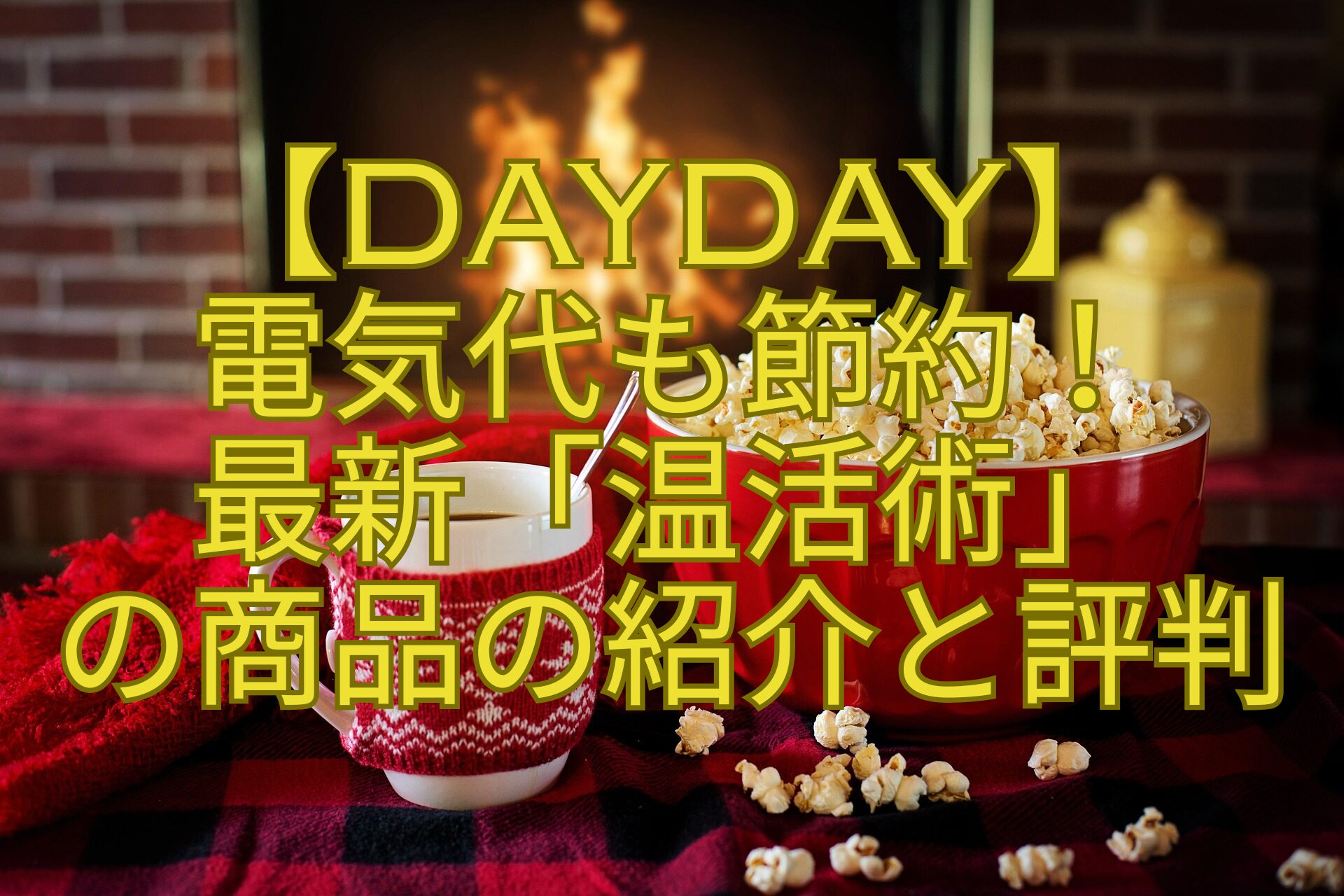 【DayDay】-電気代も節約！-最新「温活術」-の商品の紹介と評判