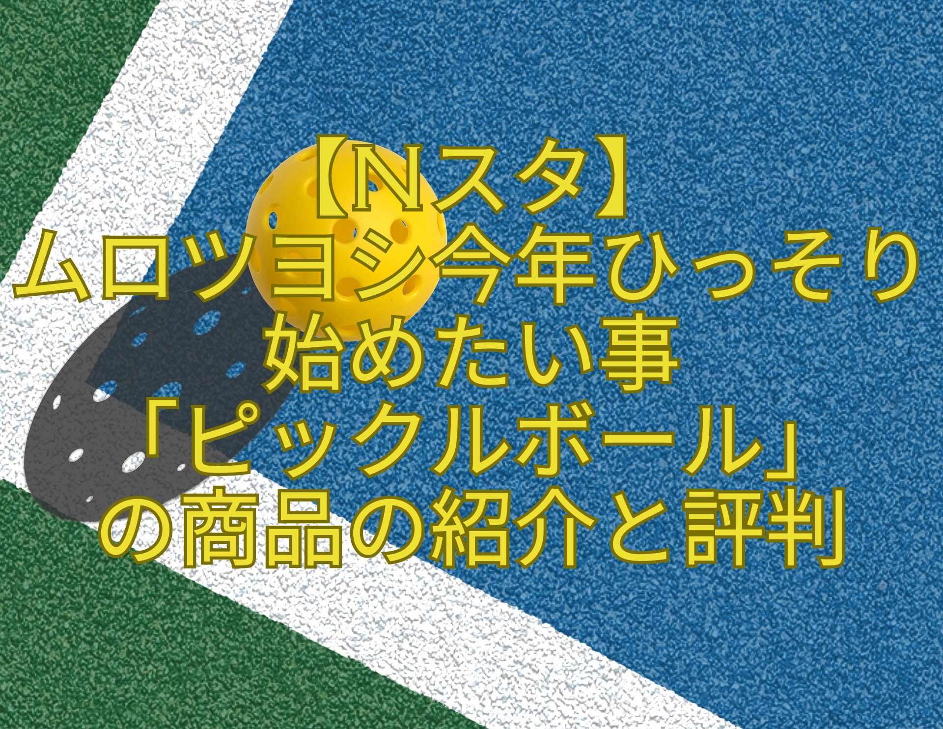 【Nスタ】-ムロツヨシ今年ひっそり始めたい事-「ピックルボール」-の商品の紹介と評判