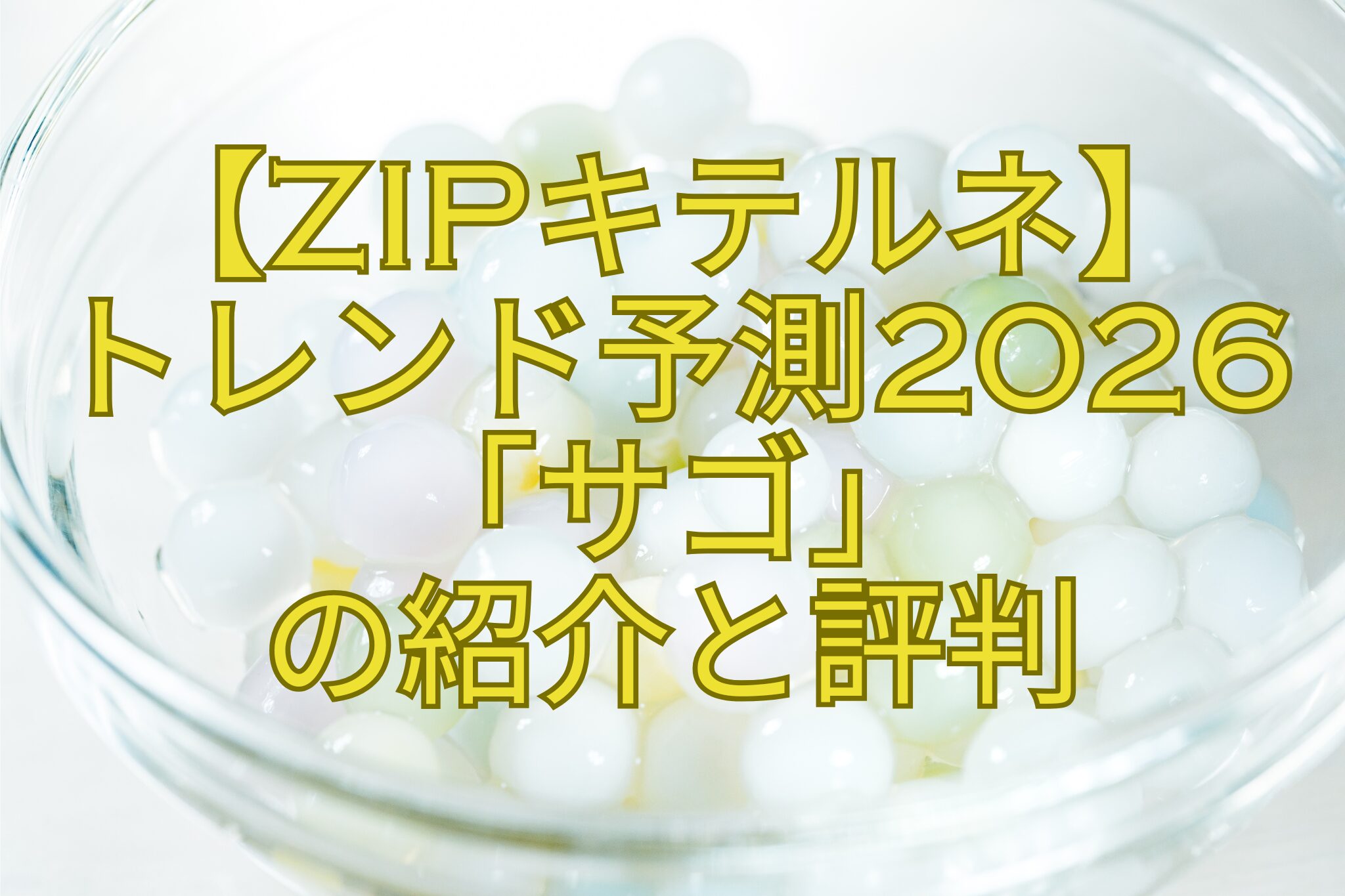【ZIPキテルネ】-トレンド予測2026-「サゴ」-の紹介と評判