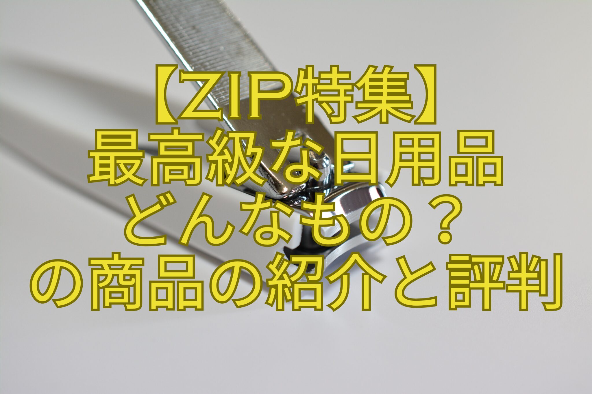 【ZIP特集】-最高級な日用品-どんなもの？-の商品の紹介と評判