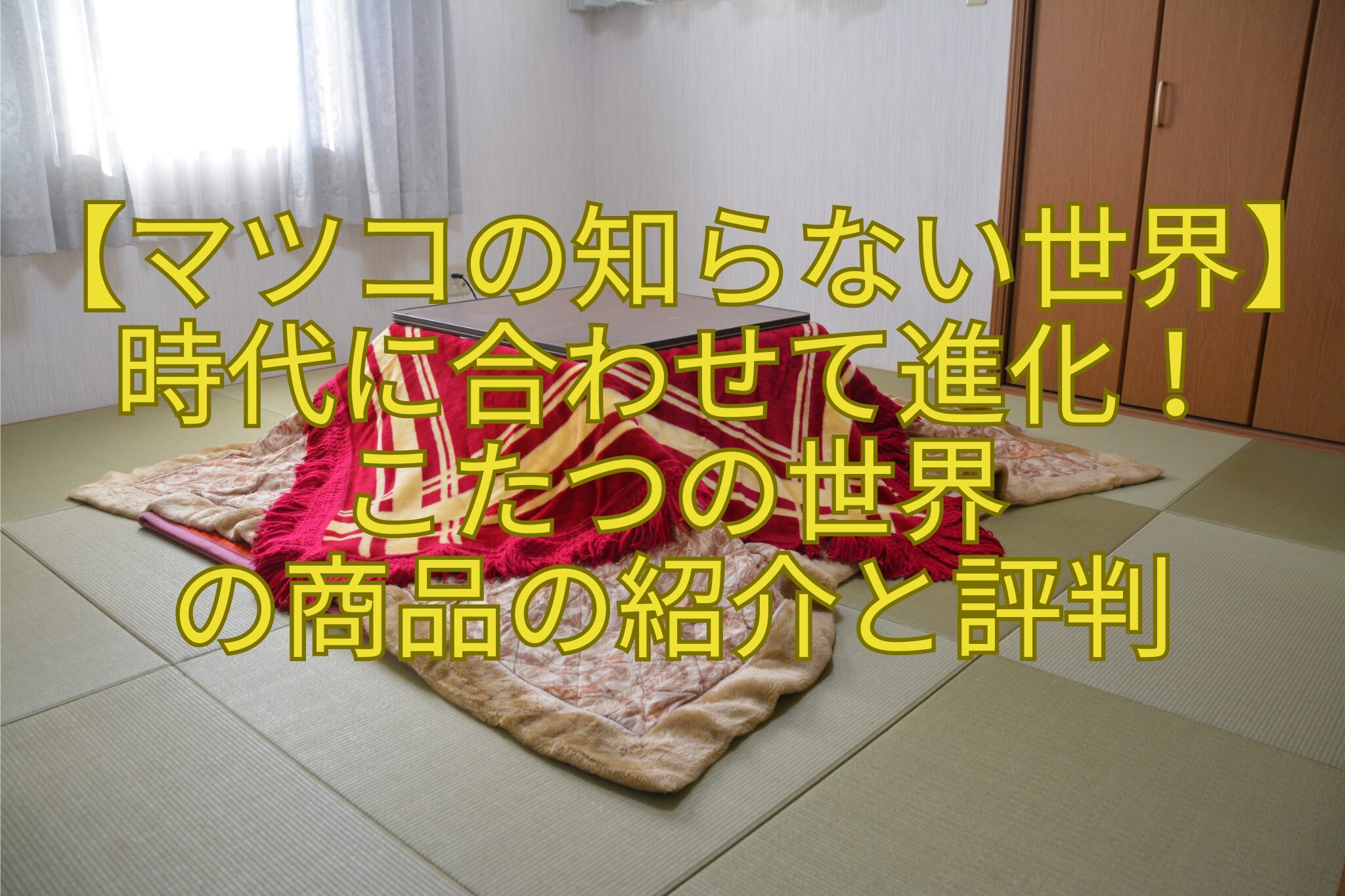 【マツコの知らない世界】時代に合わせて進化！-こたつの世界-の商品の紹介と評判
