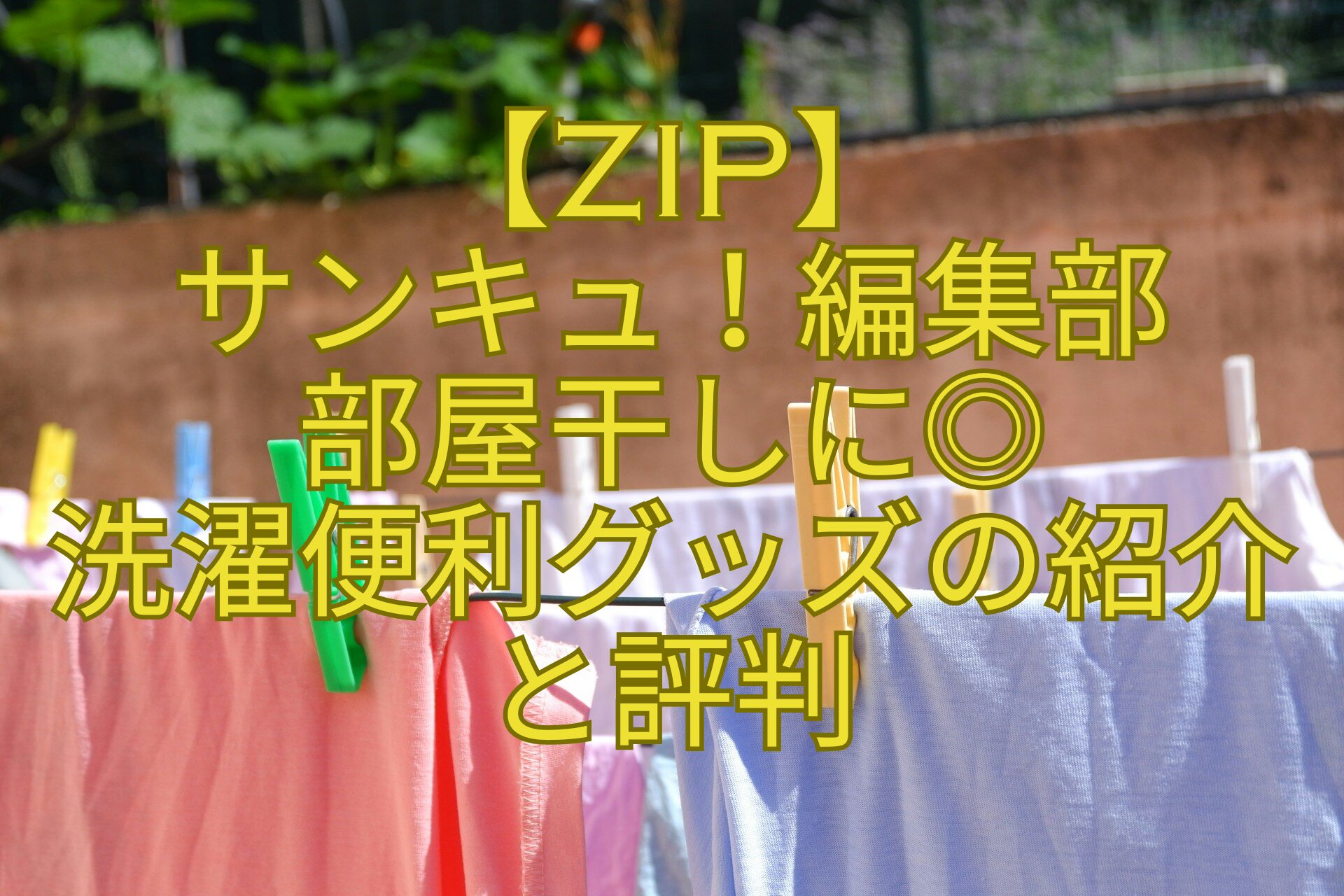 【ZIP】-サンキュ！編集部-部屋干しに◎-洗濯便利グッズの紹介-と評判