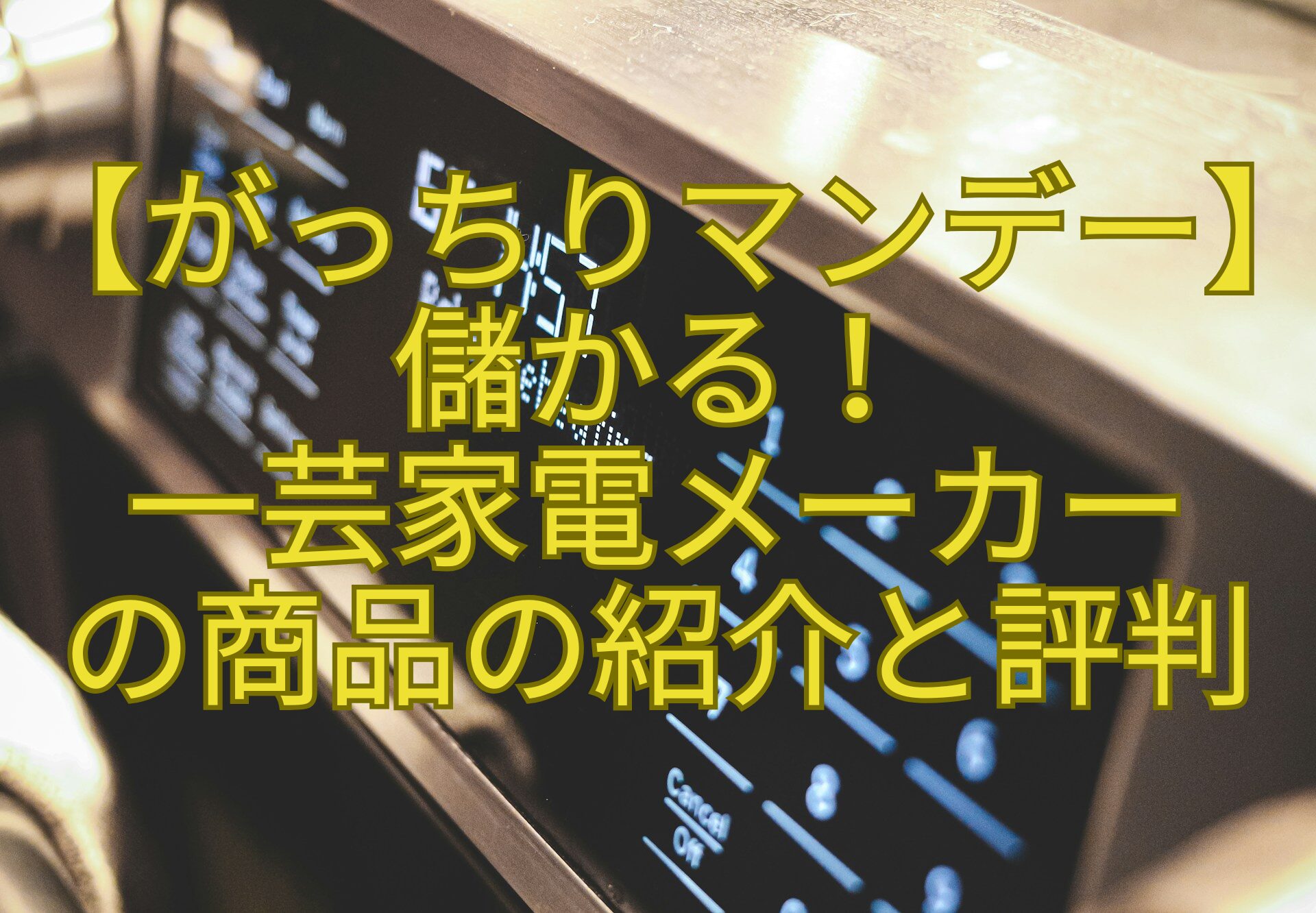 【がっちりマンデー】-儲かる！-一芸家電メーカー-の商品の紹介と評判