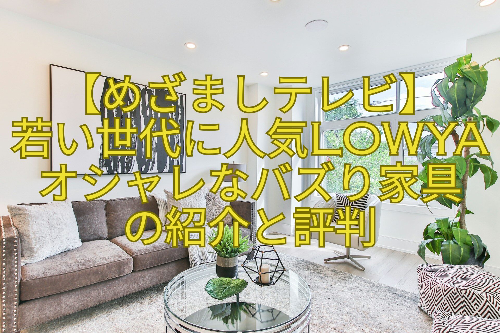 【めざましテレビ】-若い世代に人気LOWYAオシャレなバズり家具-の紹介と評判