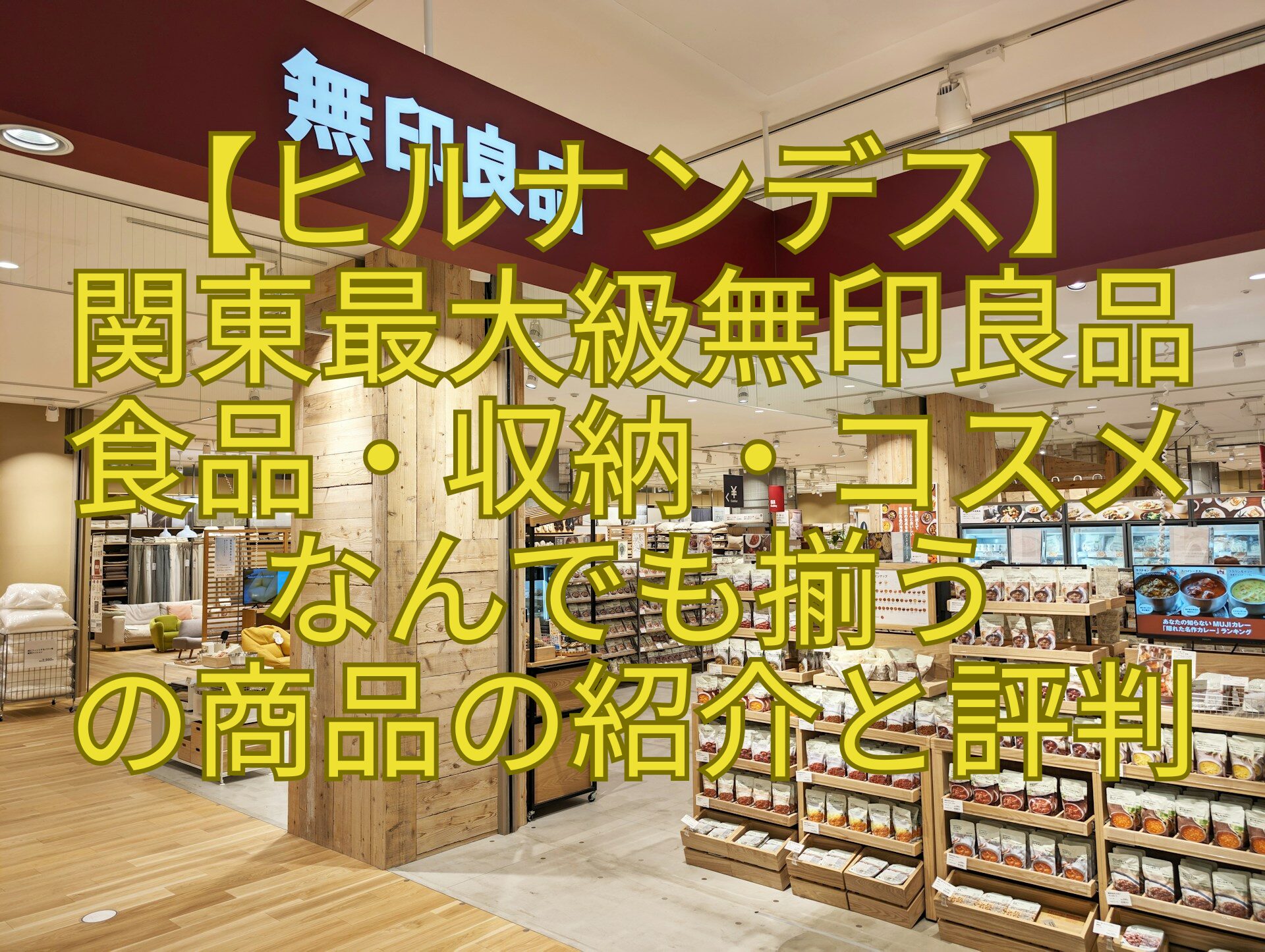 【ヒルナンデス】-関東最大級無印良品-食品・収納・コスメ-なんでも揃う-の商品の紹介と評判