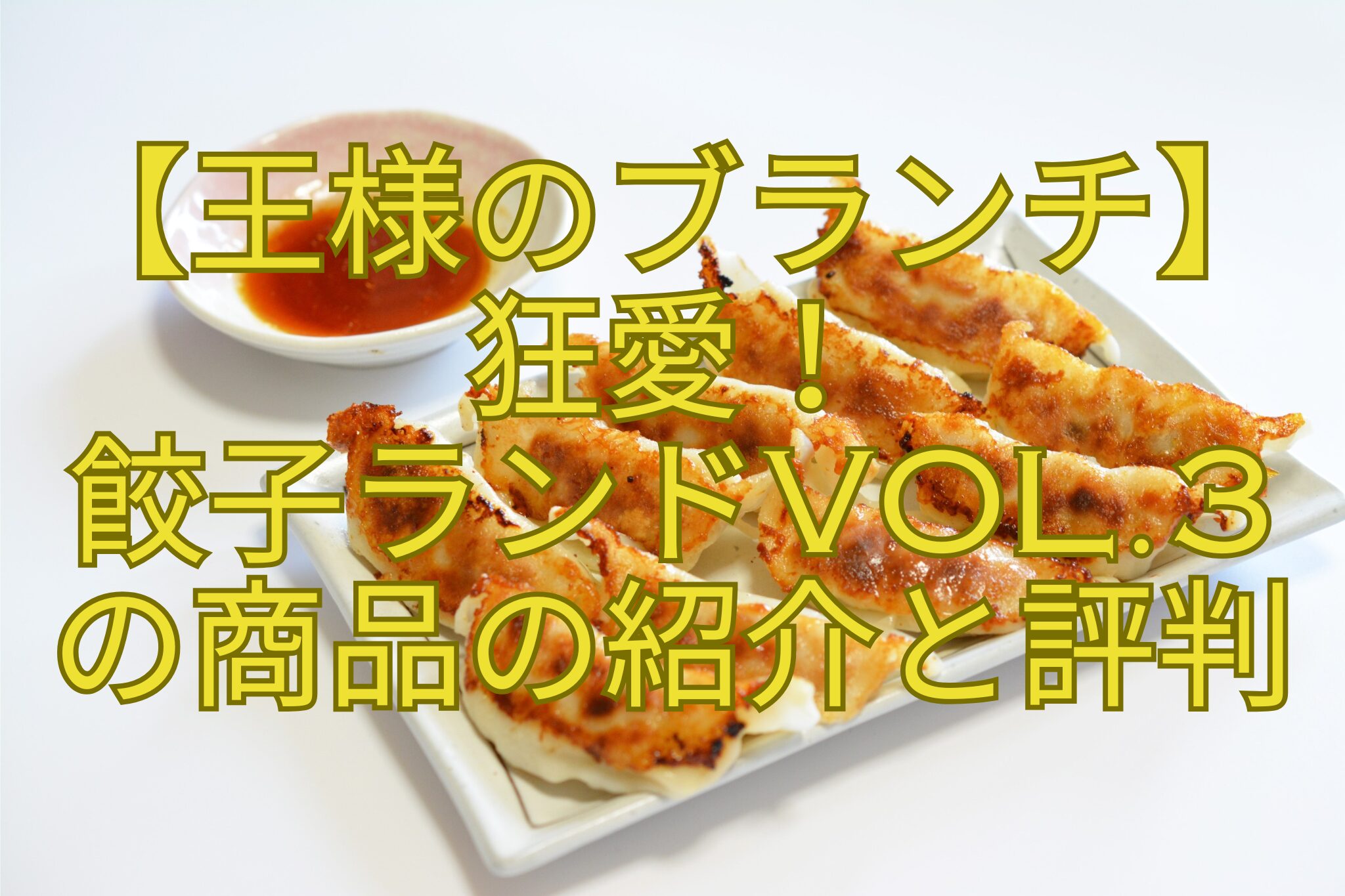 【王様のブランチ】-狂愛！-餃子ランドVol.3-の商品の紹介と評判