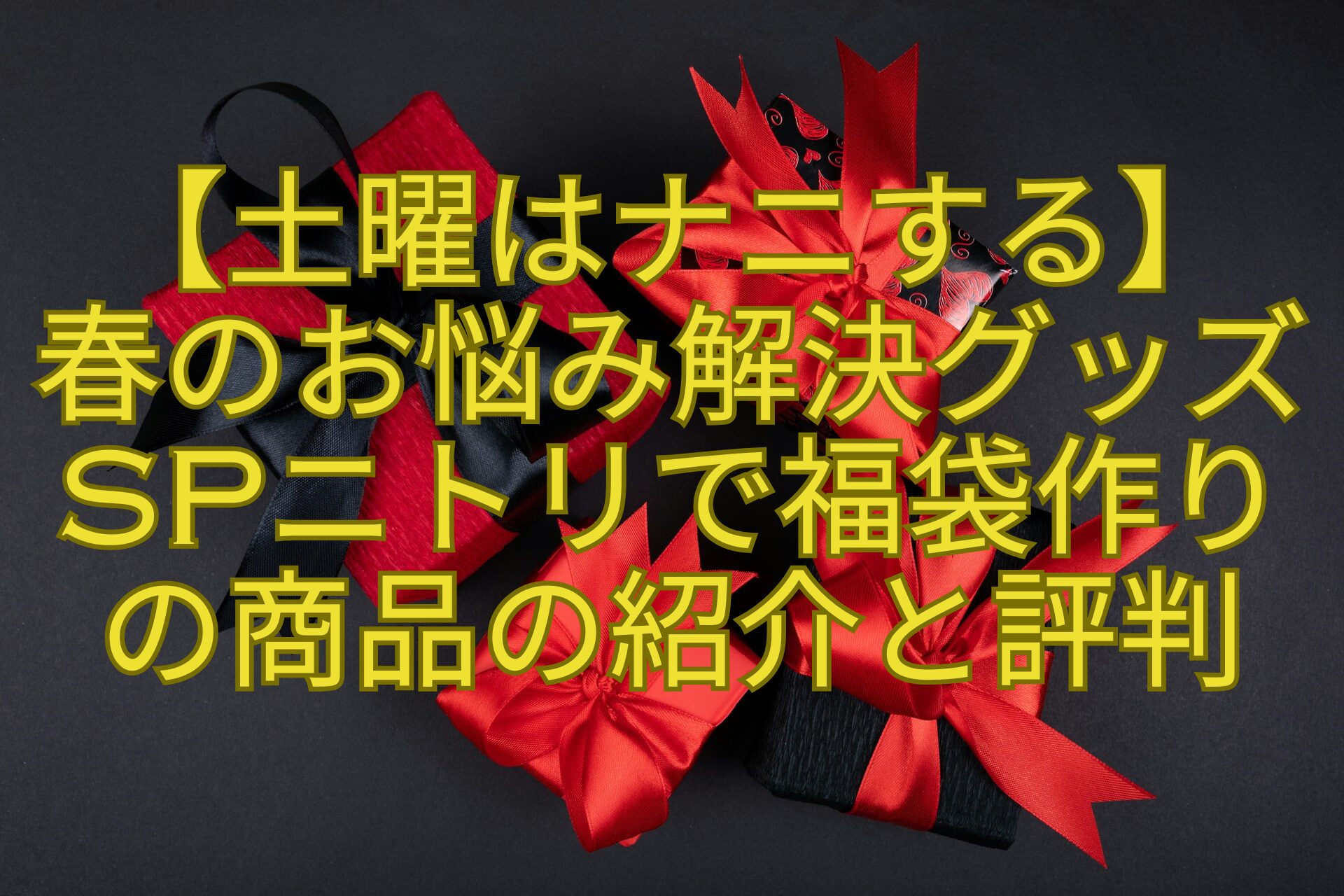 【土曜はナニする】-春のお悩み解決グッズSPニトリで福袋作り-の商品の紹介と評判
