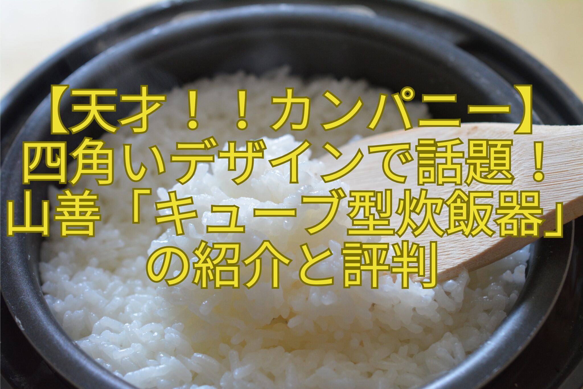 【天才！！カンパニー】四角いデザインで話題！山善「キューブ型炊飯器」の紹介と評判