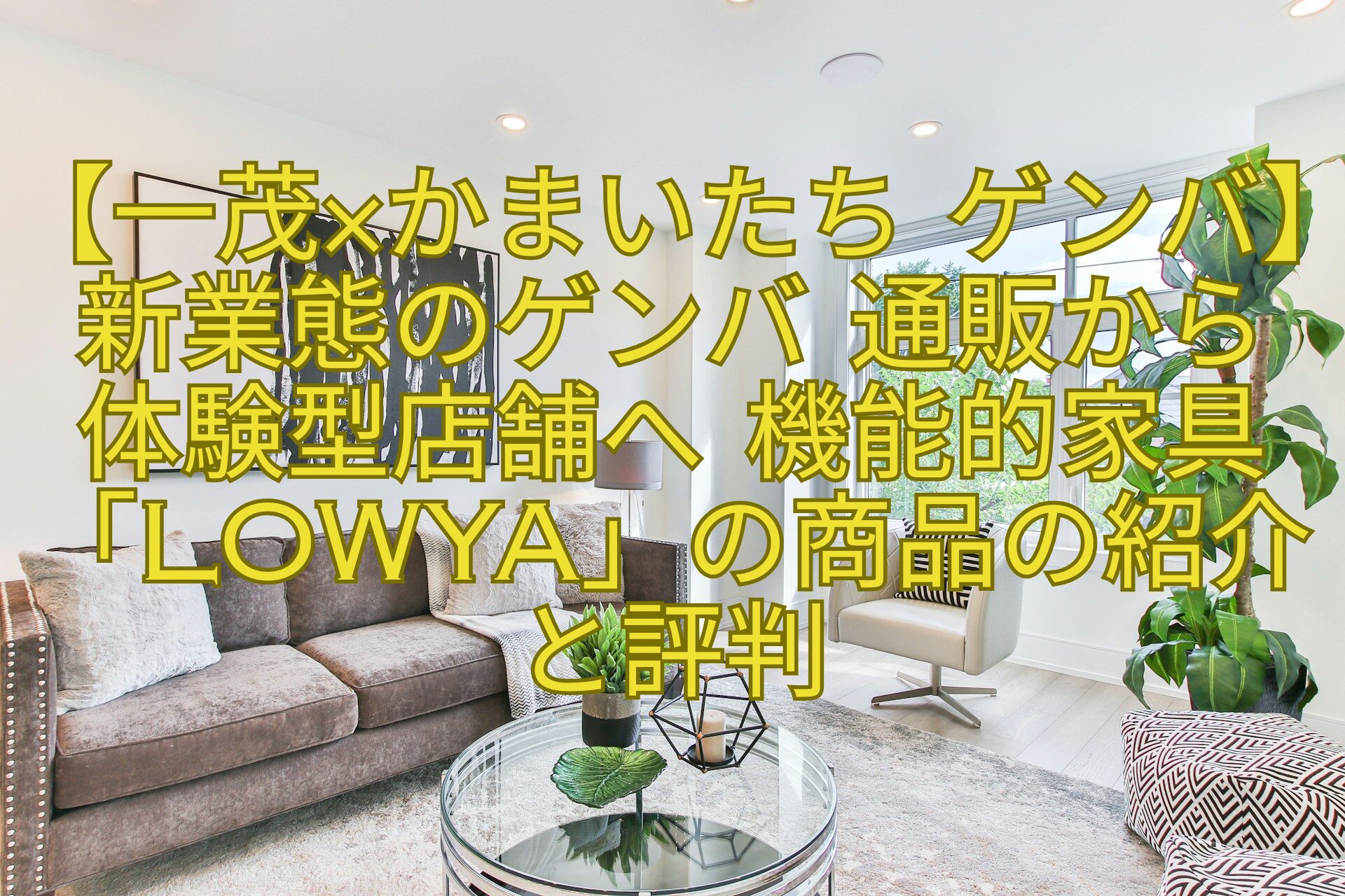 【一茂×かまいたち-ゲンバ】新業態のゲンバ-通販から体験型店舗へ-機能的家具「LOWYA」の商品の紹介と評判