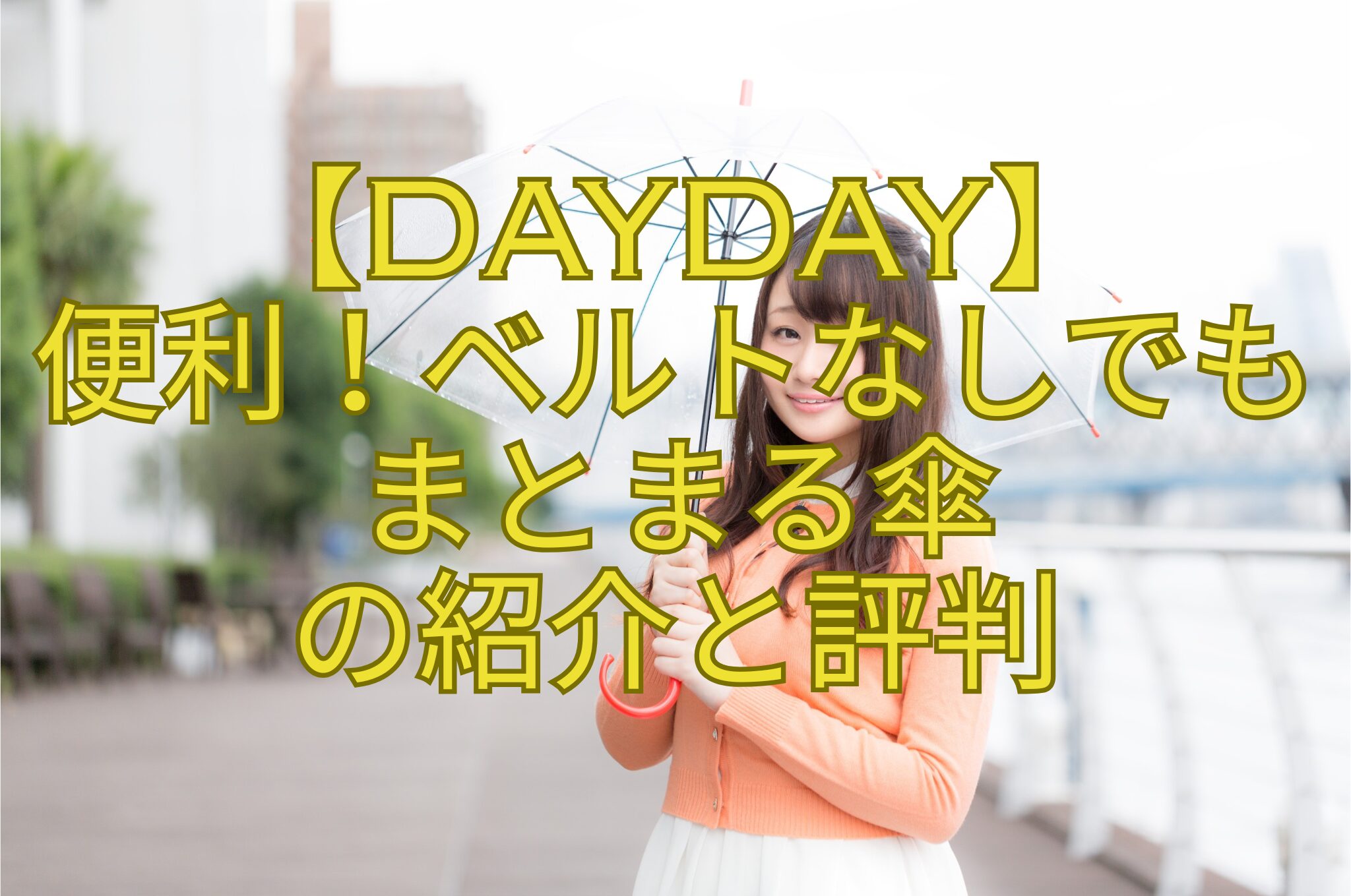 【DayDay】-便利！ベルトなしでも-まとまる傘-の紹介と評判